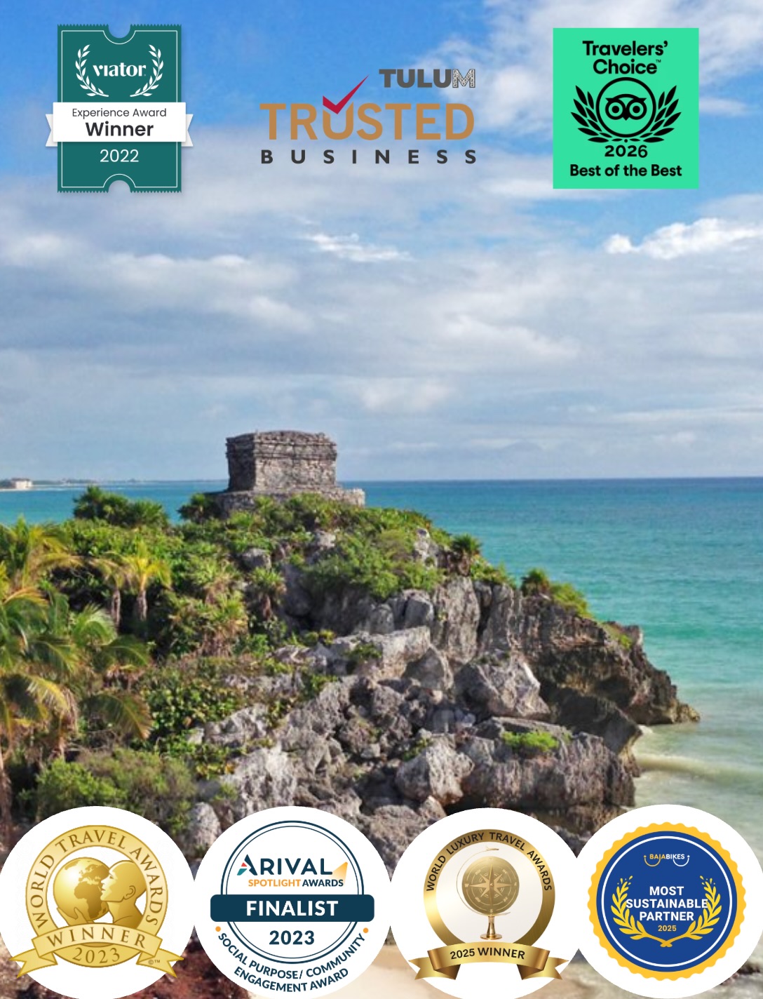 Feeling beyond grateful 💚✨
Thanks to all of you, Mexico Kan Tours continues to be a trusted local business in Tulum and a proud Travellers’ Choice 2026 winner 🌎🏆
Thank you for every review, every recommendation, every laugh shared on tour, and for supporting local experiences and responsible tourism in the Riviera Maya 🌿🚲💦
This little community means the world to us — and we can’t wait to keep exploring with you 💛
#mexicokantours #travellerschoice #tulum #responsibletravel #supportlocal rivieramaya travelmexico