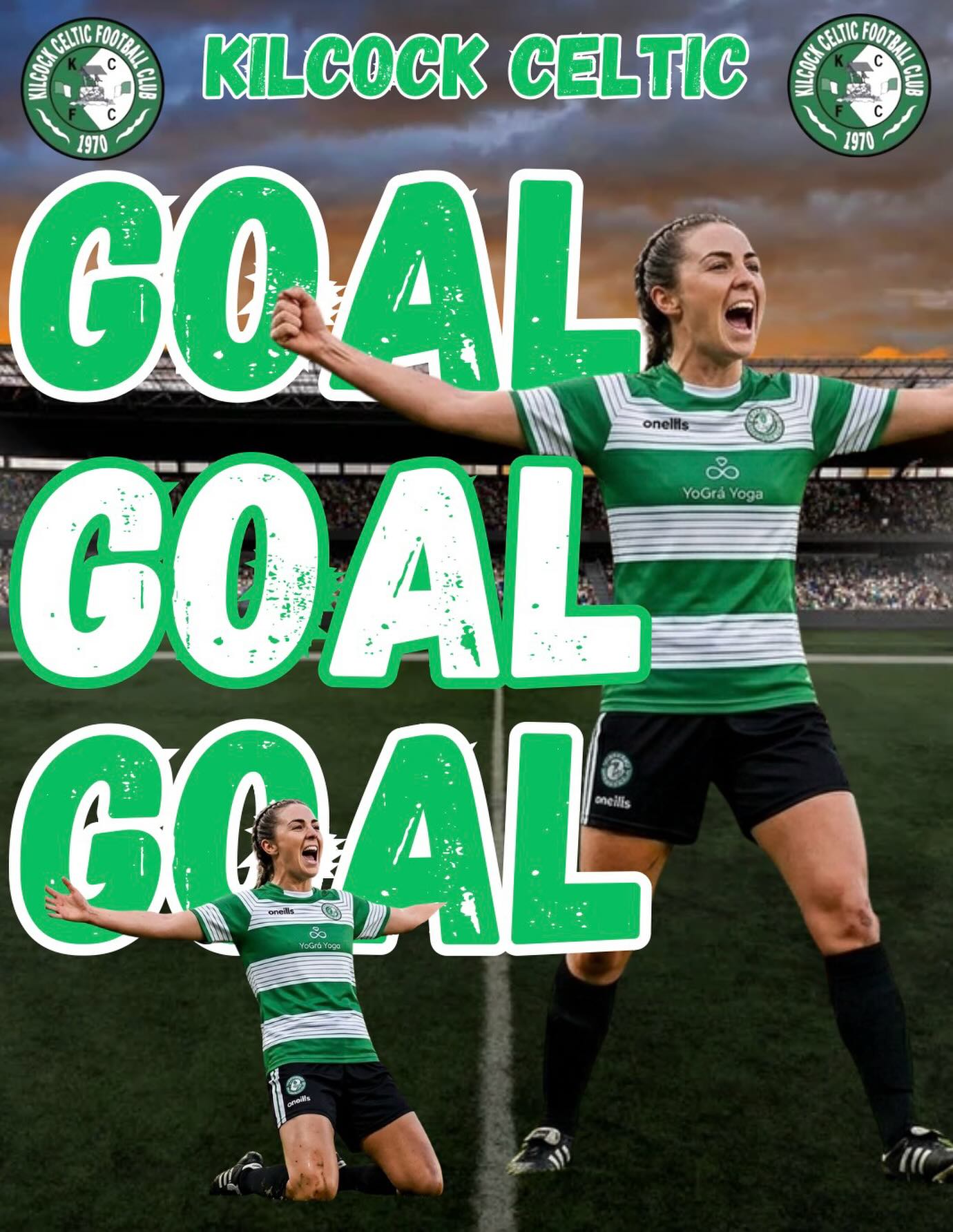 Leona Požgaj restores the two goal lead for
Kilcock Celtic Football Club 4-2