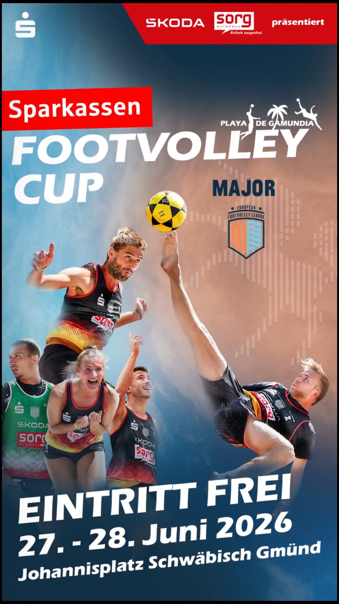 🔥 Spektakuläre Action am Netz!
Schnelle Reflexe, perfekte Ballkontrolle und ein Finish zum Ausrasten. ⚽💥
Dieser Spielzug zeigt, warum Footvolley mehr als nur Beachsport ist – pure Dynamik, Technik und Leidenschaft. 🏖️
GER1 vs. POR2 (EFVL Major 2024)
Sparkassen Footvolley Cup 27. & 28. Juni 2026
#Playaiscalling #playadegamundia