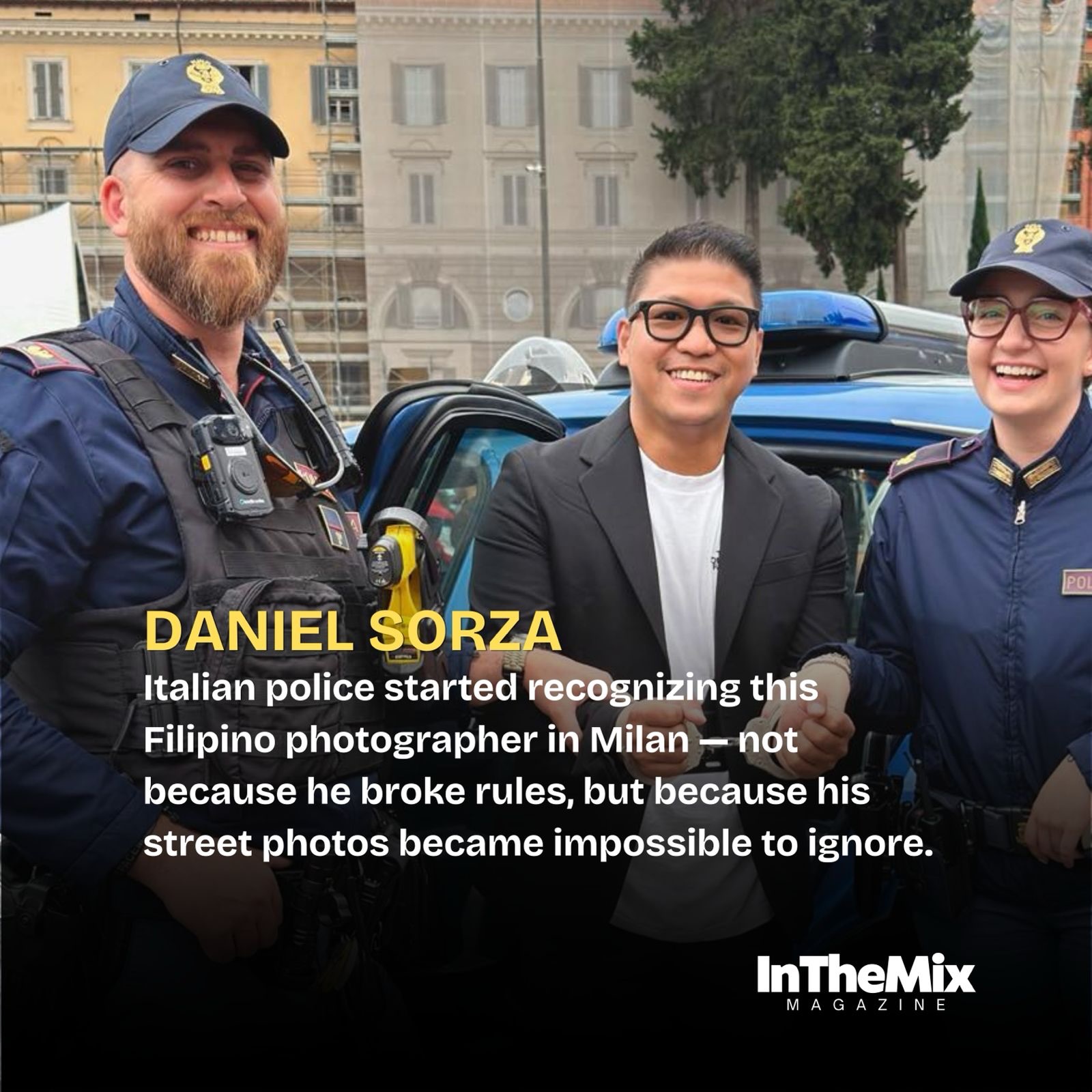 From the streets of Milan to becoming known among Italian authorities and local communities, Daniel Sorza is quietly proving that Filipino creativity travels far.
Read the full story:
https://www.inthemixmagazine.online/post/filipino-street-photographer-milan-daniel-sorza
#InTheMixMagazine #DanielSorza #FilipinoPhotographer