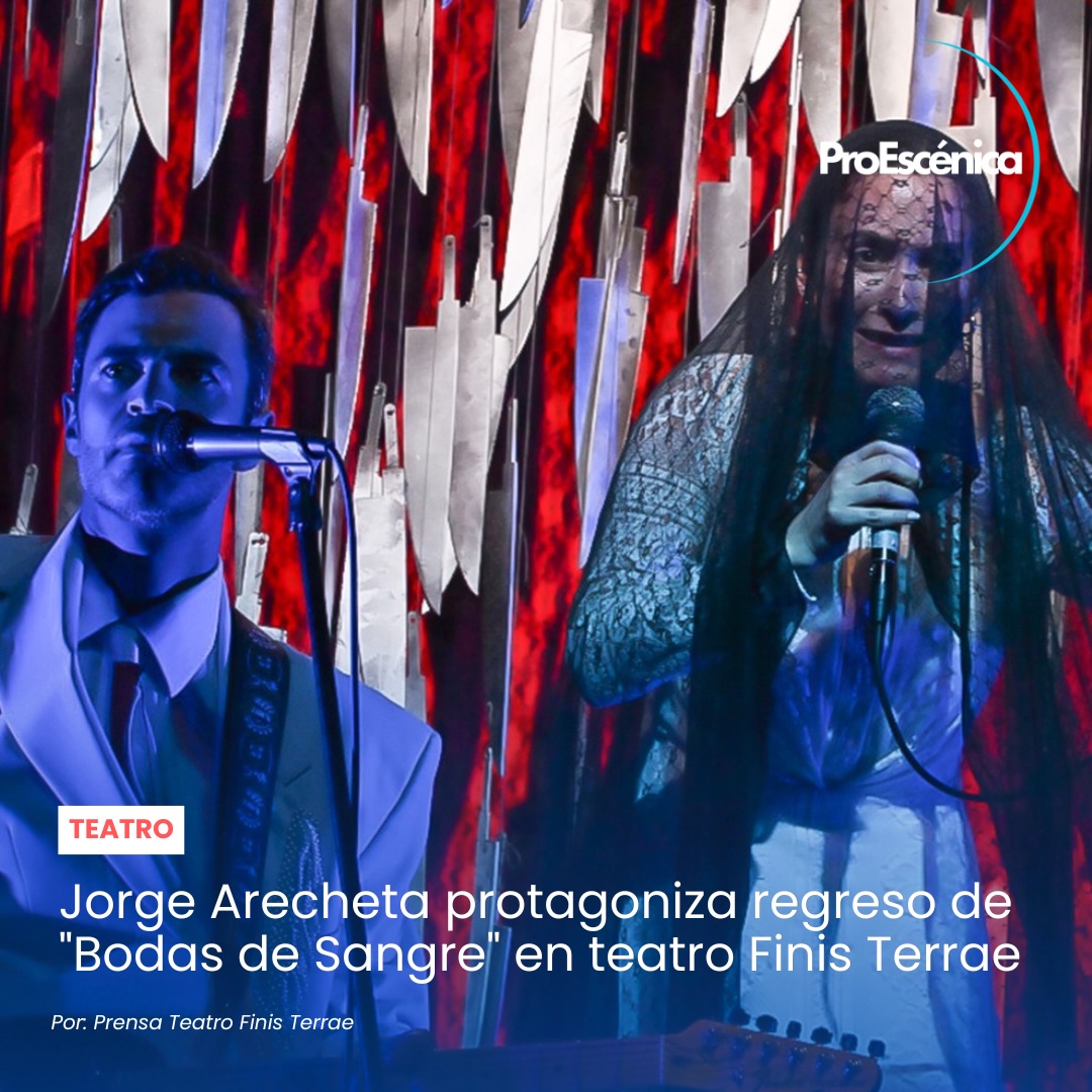 🎭 Un clásico inmortal vuelve a estremecer la escena nacional. “Bodas de Sangre”, la emblemática obra de Federico García Lorca, regresa a Teatro Finis Terrae con una intensa y poética versión protagonizada por Jorge Arecheta, junto a un destacado elenco de actores, músicos y cantantes.
Bajo la dirección de Mariana Muñoz, esta nueva puesta en escena fusiona teatro y música en vivo para dar vida a una experiencia profundamente emocional, donde el amor, la pasión, la violencia y el destino se cruzan en uno de los textos más importantes del teatro universal. ✨
Una propuesta escénica poderosa, contemporánea y cargada de simbolismo que promete conmover al público desde la primera escena.
📍 Para leer la nota completa, conocer todos los detalles y revisar las coordenadas de funciones y entradas, visita www.proescenica.cl
Fecha: 28 al 31 mayo
Duración: 75 minutos
Tickets: Ticketplus