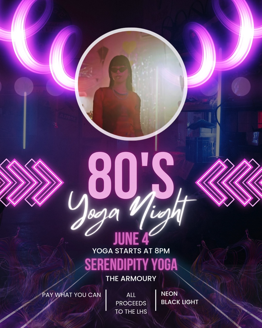 Get ready to participate in Picton Fashion Week in the most fun way possible.
Join us on Thursday June 4th at 8pm at Serendipity Yoga in The Armoury for an unforgettable 80s Flashback Flow Glow.
This is not your typical yoga class. Expect black lights, glow sticks, neon everything, and a playlist packed with iconic 80s hits that will keep you moving from start to finish.
Come dressed to impress in your best retro look. Leg warmers, bold colours, big hair, and full 80s energy are all encouraged. We’ll dim the lights, turn up the music, and move through a playful all-levels flow designed to celebrate movement, music, and pure fun.
This is the perfect way to start your Fashion Week celebrations and get into the spirit before the main Fashion Shows on Saturday.
This is a pay-what-you-can event, with all proceeds going to the Loyalist Humane Society.
To register, please visit serendipityyoga.ca to reserve your spot.
Grab your friends, bring your glow, and get ready to move. Spots are filling up quickly!
#serendipityyoga
#healthymovementyourway
#yogapec
