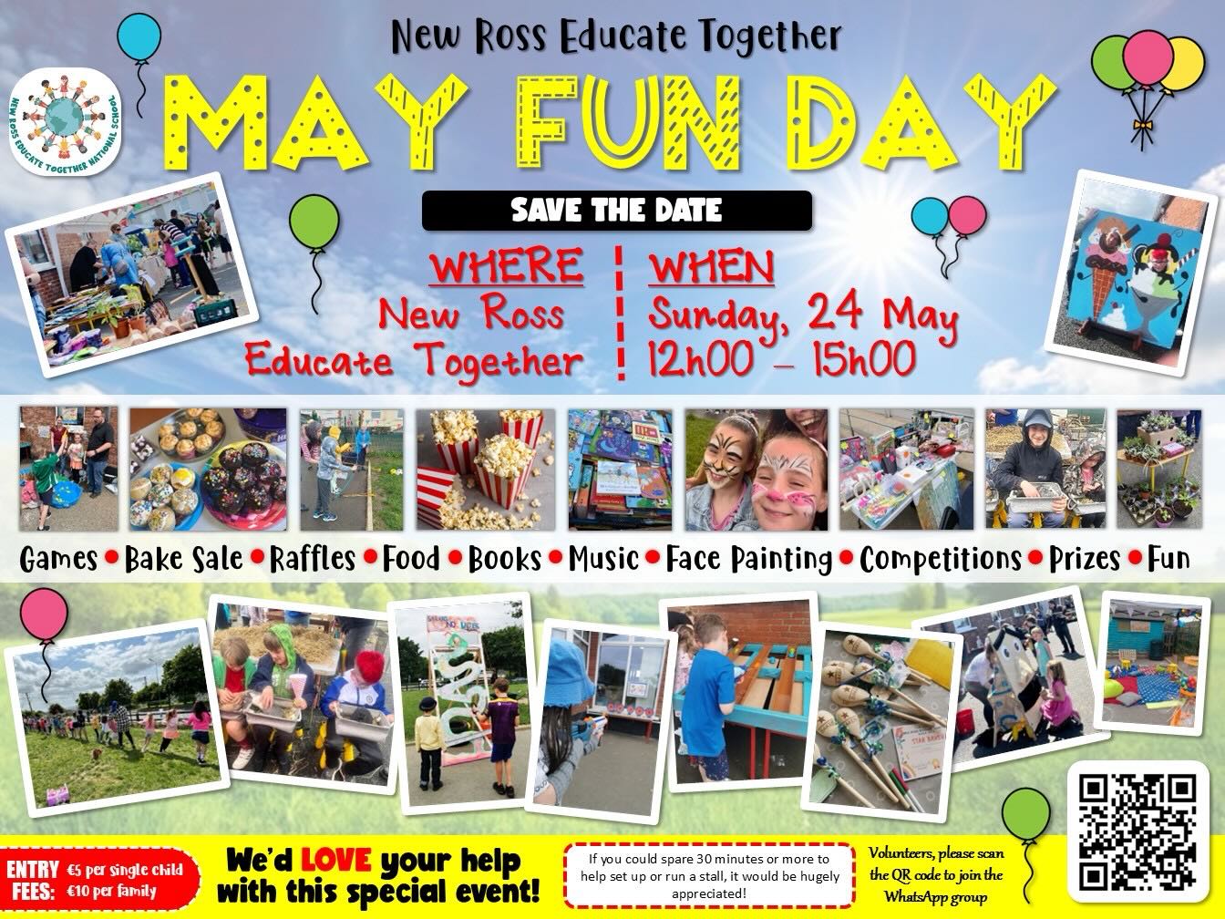 May Fun Day on the 24th of May at 12:00 to 15:00.
All welcome to attend.
#familyfunday #newross