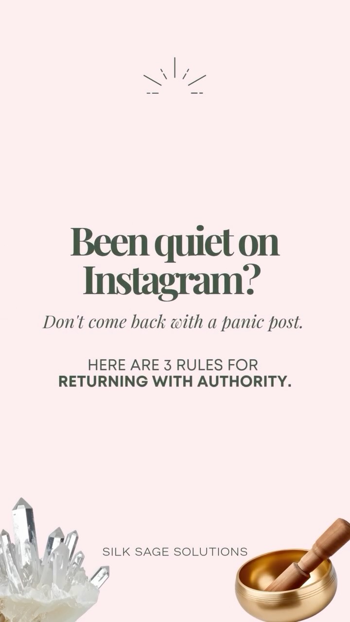 I’m a social media strategist who just went quiet on her own grid. No shame. Here’s exactly how I’m coming back.
Life handed me something big. A permanent move to Bali in 42 days. So the grid went quiet while I got my life sorted. But here is the thing about disappearing from Instagram - the longer you leave it, the heavier the return feels.
So I am not coming back with a panic post. I am not writing an apology essay. I am using the exact same 3-rule framework I use with my clients when they lose momentum and need to rebuild visibility without the cringe.
Re-enter with authority. Give value immediately. Make the next step obvious.
That is the whole plan. Clean, simple, and strategic.
Save this for the next time you go quiet and need to come back without making it weird.
#instagramstrategy #socialmediamanager #spiritualentrepreneur