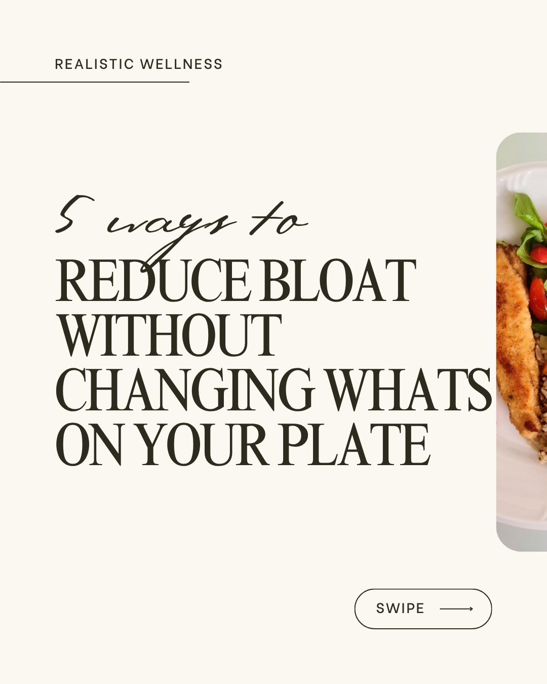 Bloating isn't always about what is on your plate.
It can be:
eating rushed,
living overstimulated,
blood sugar swings,
stress,
constant multitasking,
or just never slowing down long enough for your body to feel safe.
Real wellness doesn't need to feel extreme to be effective.
Which one will you try first?
