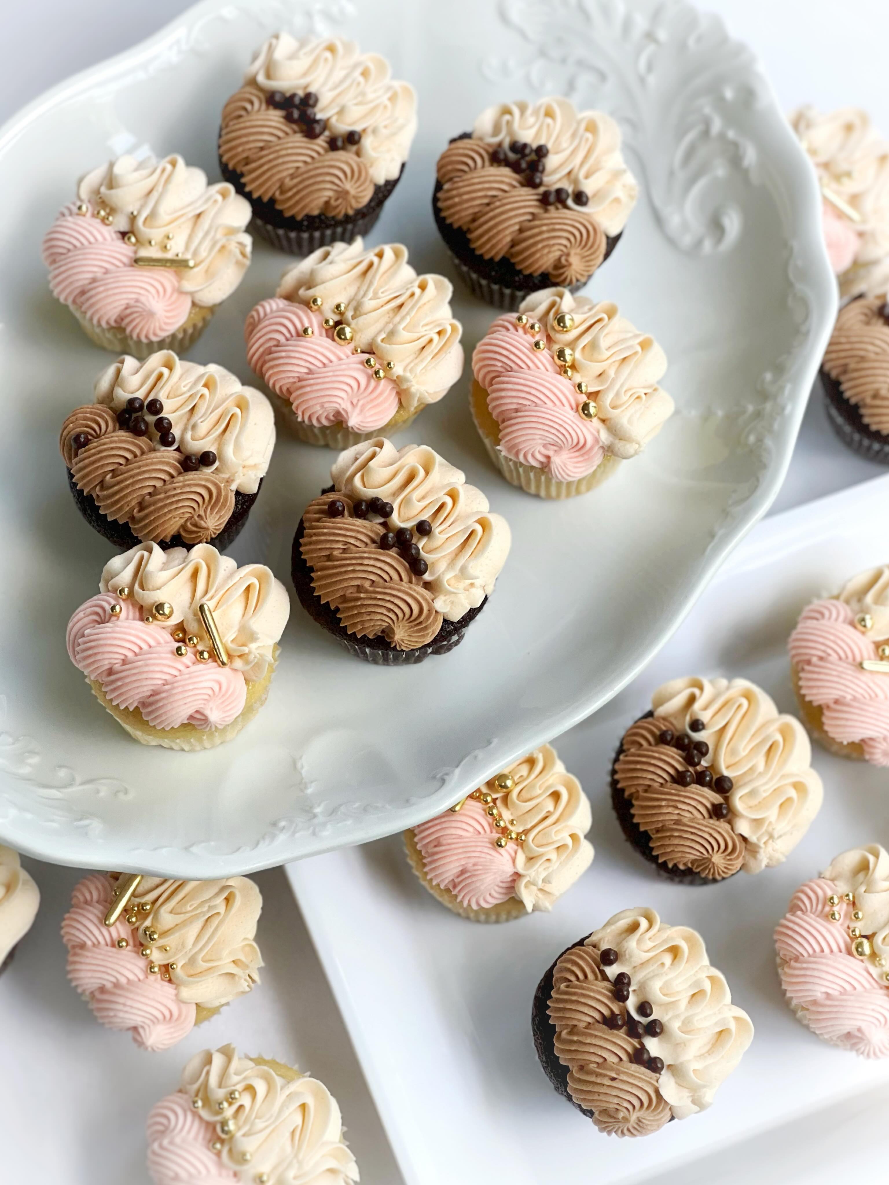 Dressing up the vanilla & chocolate cupcakes for the special occasion. #meganscupcakes614 #granvilleohio