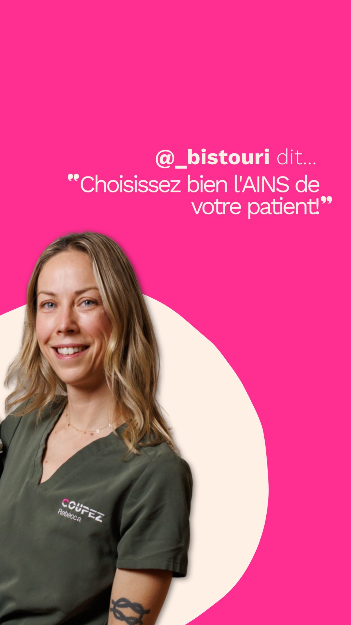 @_bistouri dit: choisissez bien l'AINS de votre patient!
Il existe plusieurs anti-inflammatoires non stéroïdiens pour vos patients… mais lequel choisir lorsqu'une chirurgie est prévue?