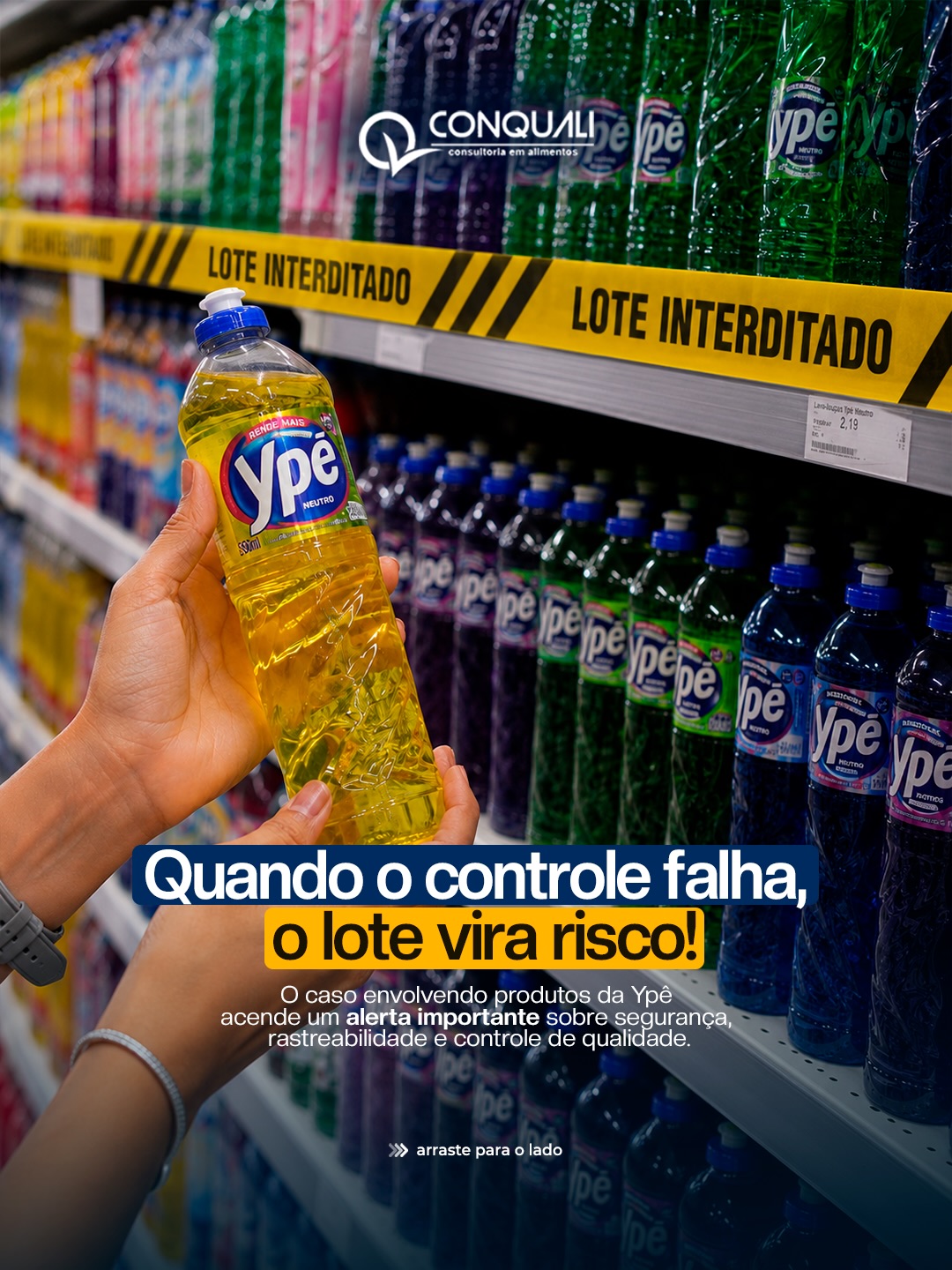 Quando o controle falha, o lote vira risco.
O caso envolvendo produtos da Ypê reforça a importância de processos bem monitorados, registros atualizados, rastreabilidade e resposta rápida diante de qualquer desvio.
Para empresas, fica o alerta: qualidade não é só produto final, é rotina em cada etapa.
Para consumidores, a orientação é verificar os lotes afetados e acompanhar os canais oficiais da empresa e da Anvisa.
A Conquali auxilia empresas a atuarem com mais segurança, organização e conformidade.
#Conquali #ControleDeQualidade #Rastreabilidade #Conformidade #SegurançaDoProduto ConsultoriaEmAlimentos