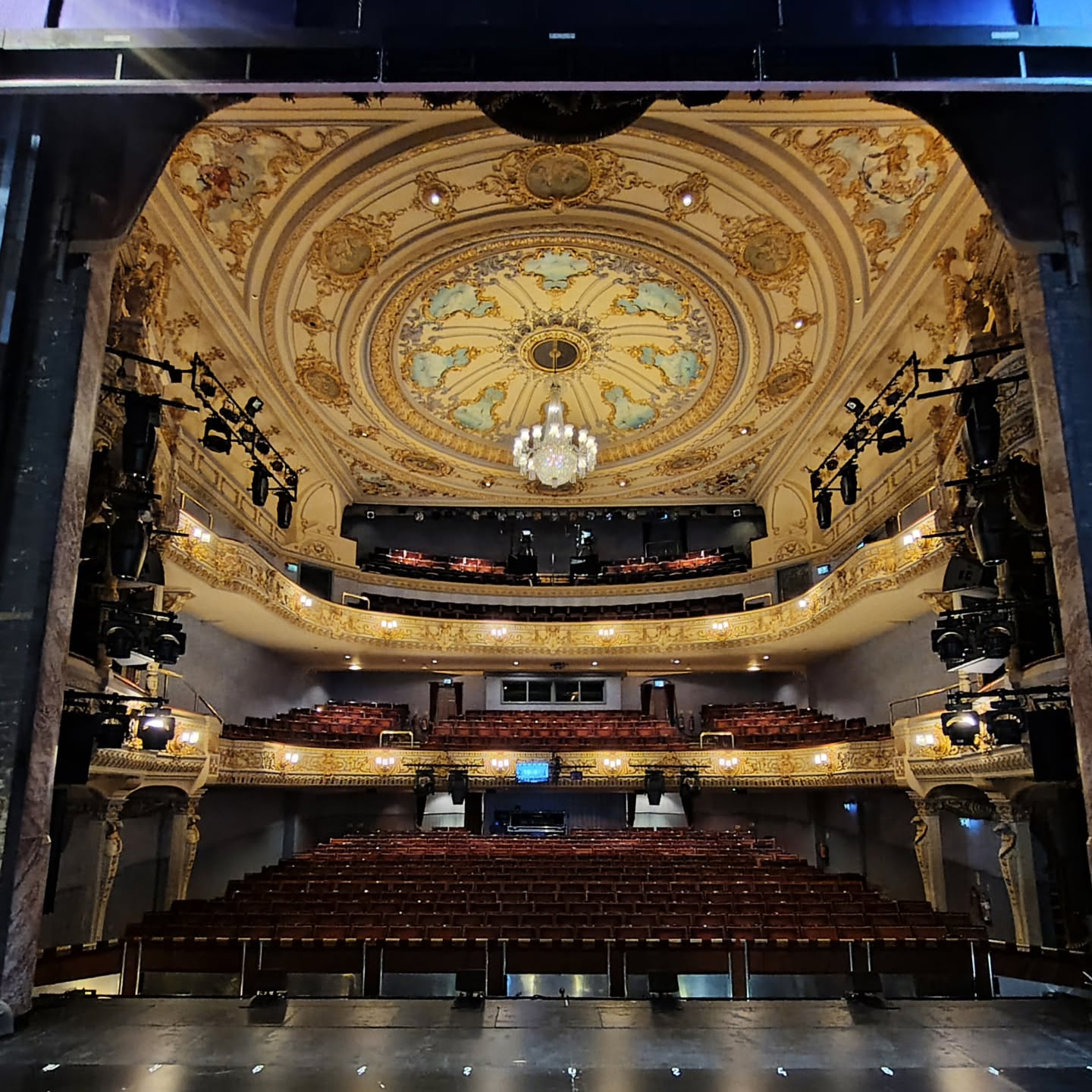 Matcham theatres are sexy!
Bloody love em...
In Cheltenham at the Everyman Theatre this week with @meangirlsmusical
The rest of the band get a stunning view of Frank Matcham's interior theatre design from the luxury of the pit.
I get a view of the storage room/band dressing room/boudoir (band-oir?).
Furious.