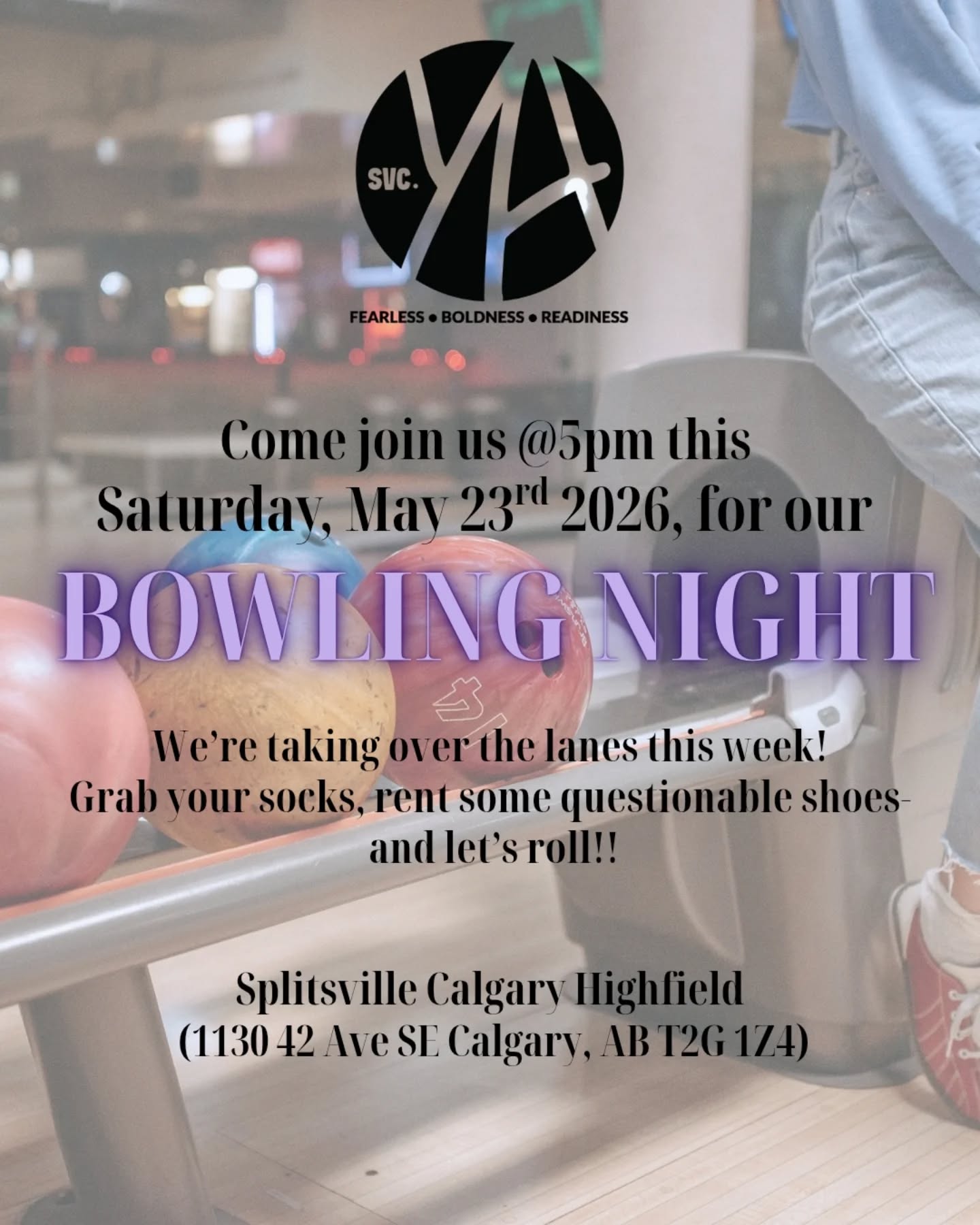Southside Victory Young Adults!
Looking for something fun to do this weekend?
Join us at Splitsville Highfield at 5pm this Saturday for a fun night of bowling, good vibes and amazing company! 😁
🎳 Bowling: $10–$15 per round
🍕 Food & drink: Full menu available to order on-site!
⛳ Bonus: Golf simulator bays, arcade, and billiards are available for an additional cost!
If you're thinking of joining or just want to know more, feel free to DM us!!
#SVCYA #YoungAdults #BowlingNight