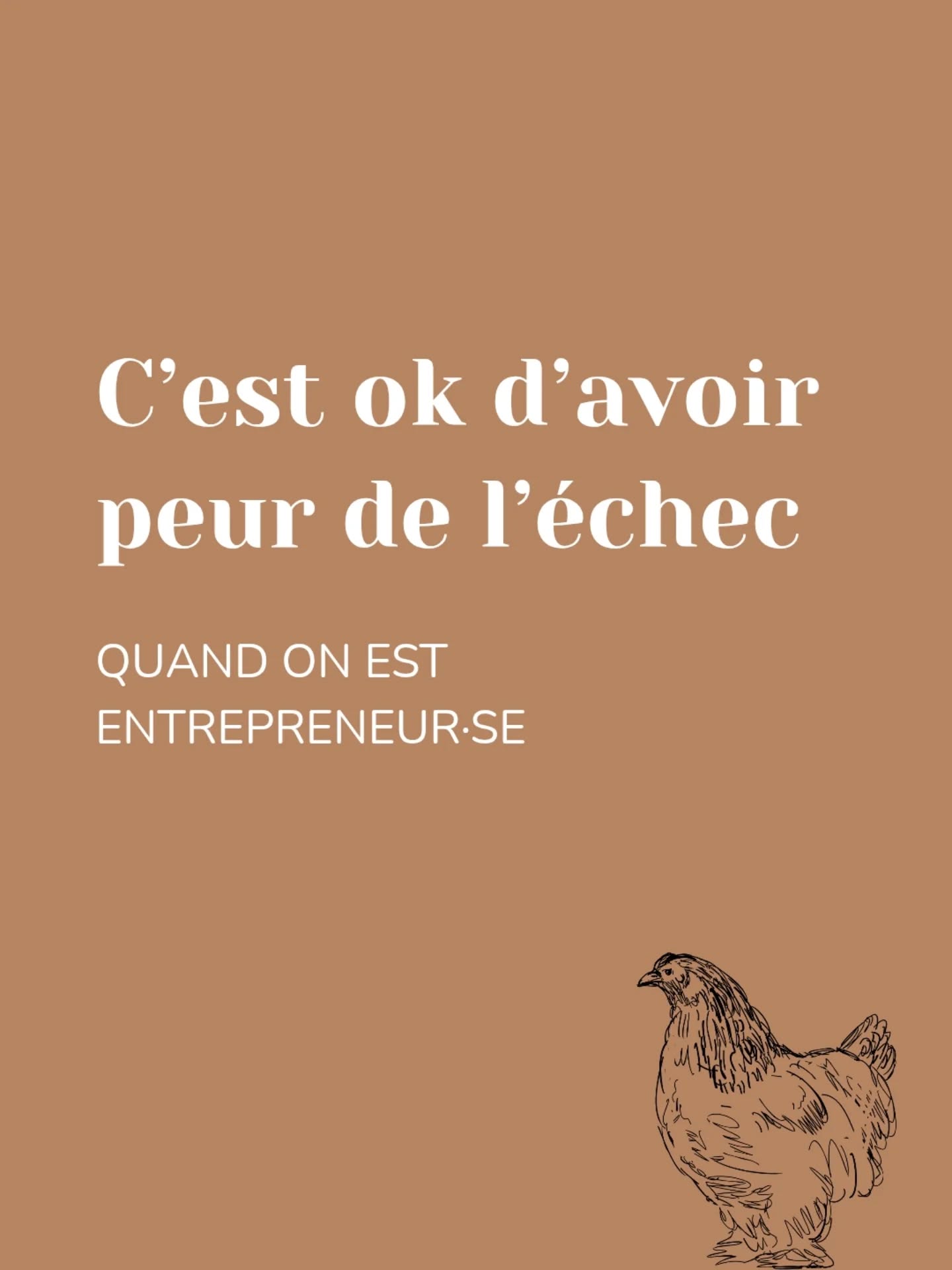 Ce post pour te rappeller que c'est normal :
- d'avoir peur de l'échec quand on est entrepreneur·se, - d'être fragilisé·e quand une offre ne se vend pas,
- de douter de soi quand un client·e n'est pas satisfait·e...
Et que c'est même ce qui fait de nous des entrepreneur·ses passionné·es et consciencieux·ses, qui progressent et s'améliorent 🤎
D'ailleurs maintenant j'ai trop hâte de mettre en place mes nouveaux projets 🌞
Et toi comment tu vis les échecs en tant qu'entrepreneur·se ?