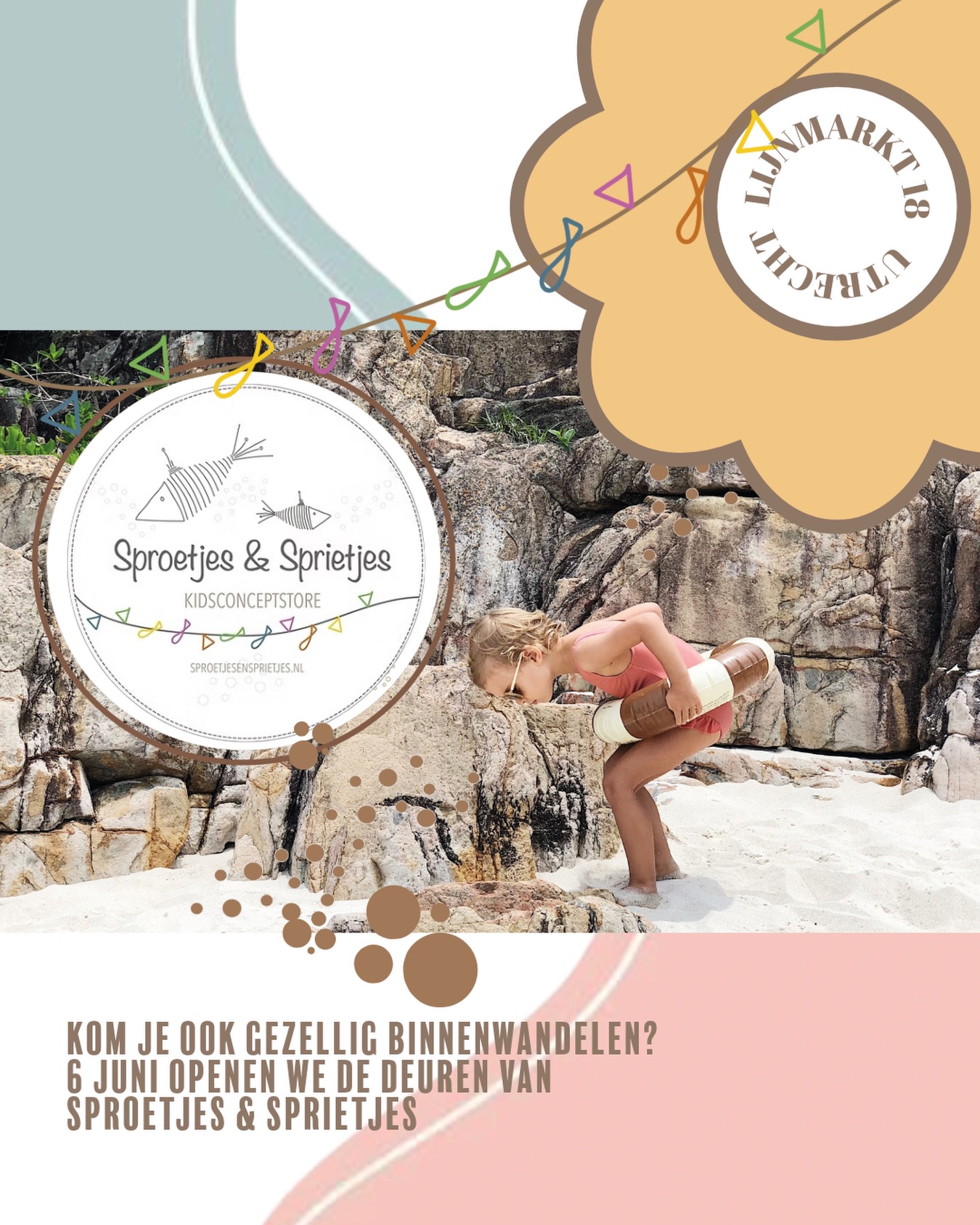 Zoooo fijn dit vooruitzicht… ☀️
Een heerlijk warm weekend voor de deur, de zomer die langzaam dichterbij komt én ondertussen tellen wij stiekem af naar iets héél leuks…
Over 2 weken — op zaterdag 6 juni — openen we de deuren van Sproetjes & Sprietjes in Utrecht!
Achter de schermen zijn we druk bezig met alle voorbereidingen en geloof ons… we hebben er zó veel zin in ✨
En wat misschien nog wel het leukste is: we hebben al zoveel lieve en enthousiaste reacties gekregen van oude klanten. Dat maakt ons extra blij. Weer iets vrolijks erbij in Utrecht 💛
Een mini conceptstore vol kleurrijke, eigenwijze en handgemaakte spullen voor kleintjes — met cadeautjes, knuffels, speelgoed en allemaal kleine schatten waar je blij van wordt.
Kom je ook gezellig binnenwandelen?
#sproetjesensprietjes #utrecht #kidsconceptstore #handgemaakt