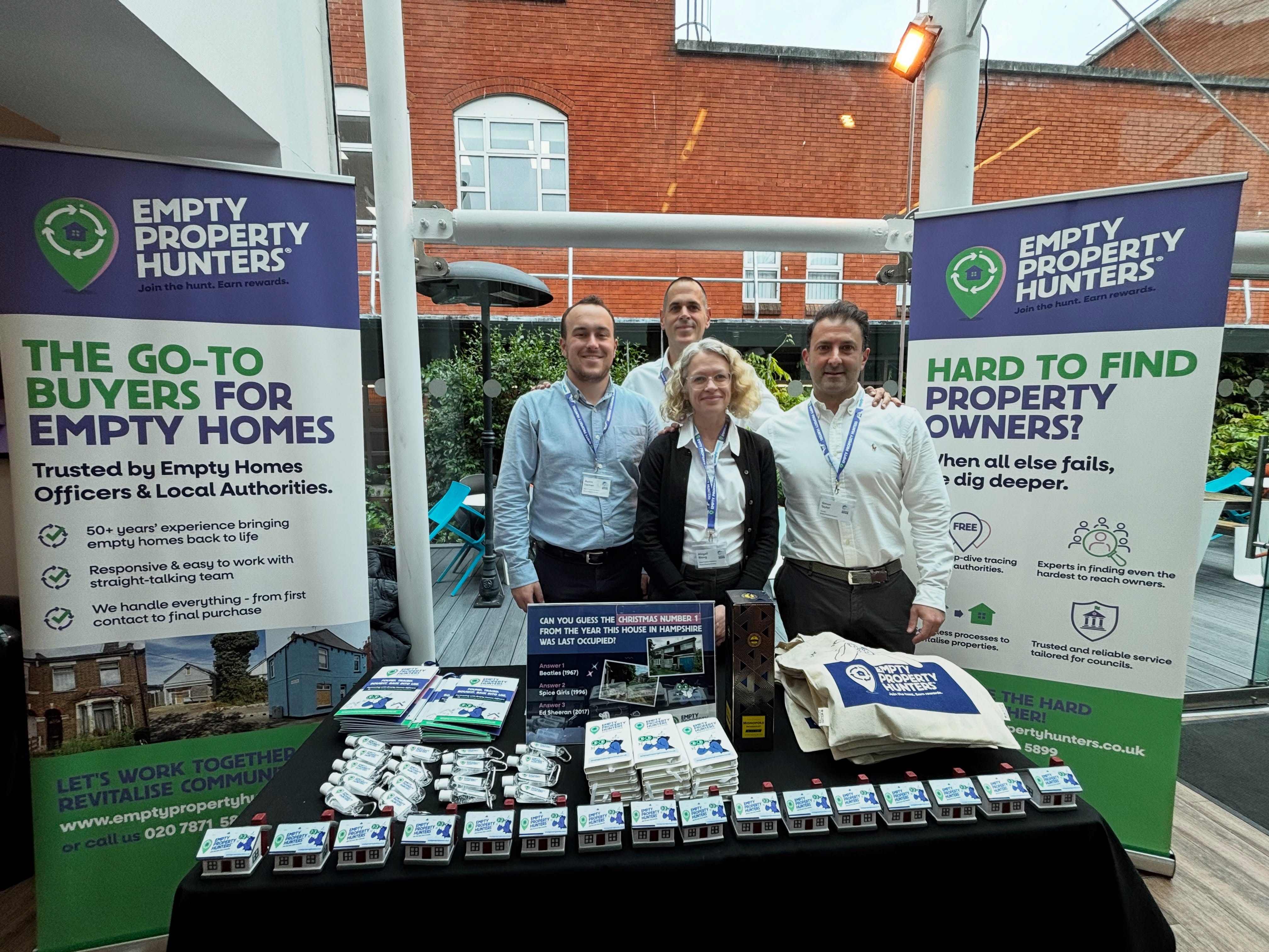 go!
Empty Property Hunters are all set up for the 2026 Empty Homes Conference, the biggest empty homes event in the UK…ever!
Thank you to Adam Cliff at the The Empty Homes Network for all the hard work that goes in to making it happen!