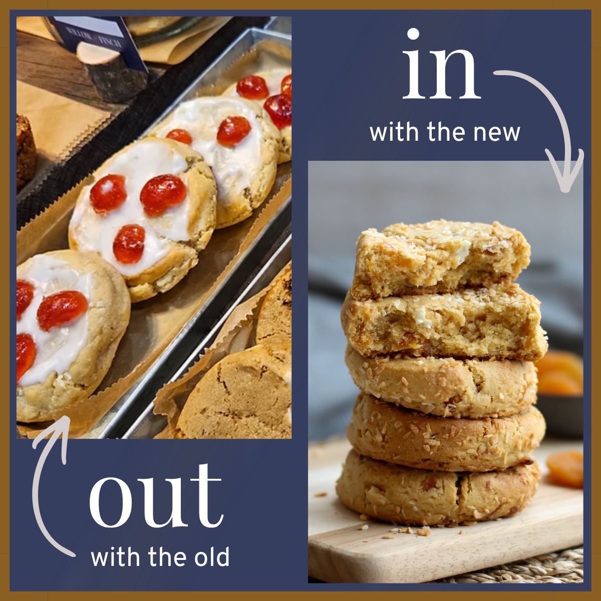 It’s goodbye to our Cherry Bakewell Cookies and hello to something a little more tropical…
Apricot & Coconut Cookies will be joining our cookie line-up very soon.
The Bakewell cookies have been delicious whilst they’ve been with us, but with summer (supposedly!) on the horizon we fancied bringing in something a little sunnier.
Although judging by today’s temperature, we’re not entirely convinced it’s the end of May… We’ll let you know as soon as the new flavour lands!