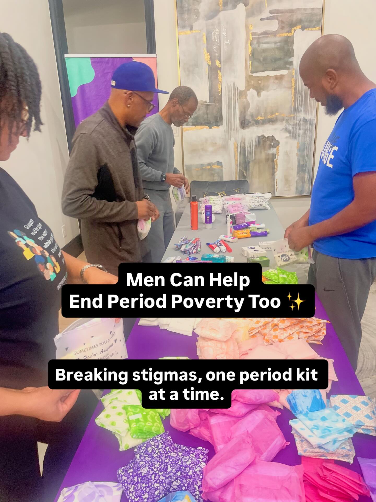 We’re proud to have men and boys volunteering alongside us to help pack period care and hygiene kits for those in need.
Ending period poverty takes all of us. When men and boys become allies, it helps break stigma, encourage compassion, and support menstrual equity in our communities.
Get involved.
Donate to our cause.
Host a hygiene donation drive.
Share our page/follow us!
Visit our website or link in bio 💜!
#inspiringwomentoday #menstrualequity #endperiodpoverty
