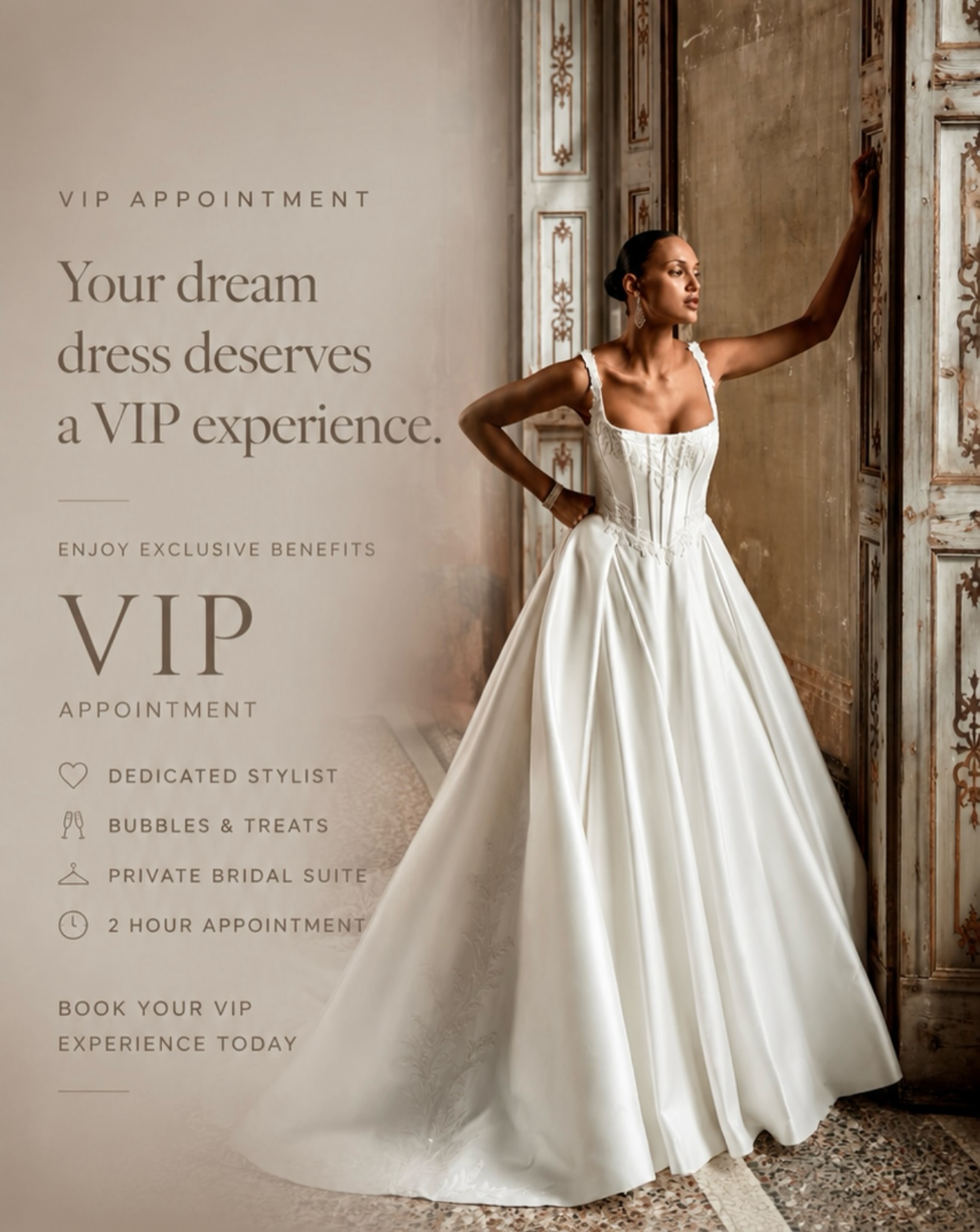 WHY GO VIP? 🥂
When you choose a VIP appointment at Piper & Eve, you’re indulging in a truly elevated bridal experience - imagine an entire boutique to yourself and your nearest and dearest. We’ll open the Prosecco on arrival and have cakes laid out for you and your guests in your private fitting space.
Also, if you opt for a mid-week VIP slot it brings even more benefits: the peaceful ambience of a quieter salon, greater flexibility to spend unhurried time trying dresses, and the rare chance to book your dream designer pieces without the usual weekend rush. It’s everything you want in a relaxed, luxurious bridal fitting environment - ensuring your dress-shopping memories are as special as the gown you say “yes” in !
Want to book an appointment?
Visit our website & book online | Website link in bio
• Bedfordshire
@piperandevebridal
www.piperandeve.co.uk
#bride #weddingdress #bedfordshirewedding #bedfordshire