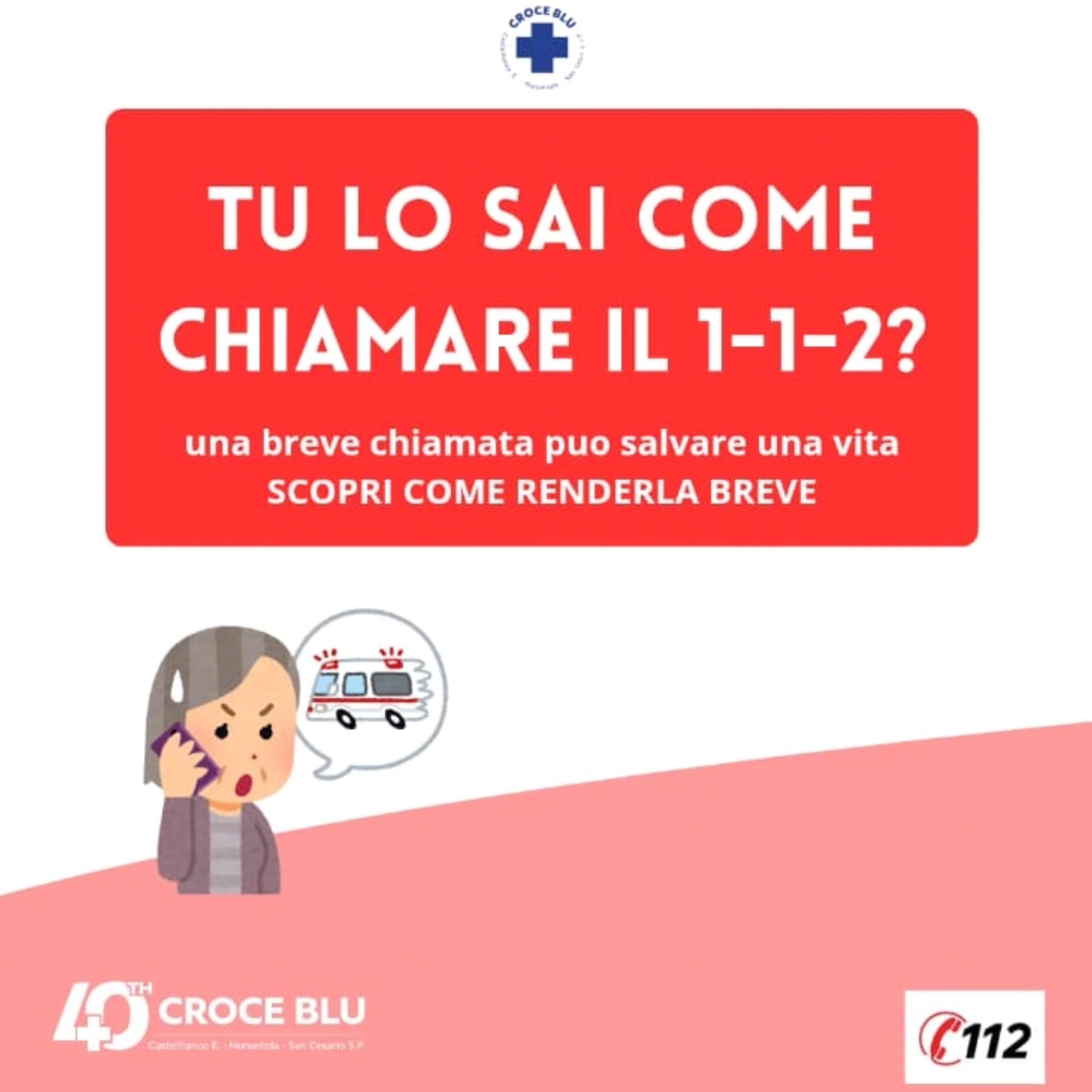 🆘️ E tu sai come si chiama il 1 1 2?
⏱️é molto importante conoscere il sistema per minimizzare i tempi di soccorso.
👥Ti é mai capitato di fare una chiamata di emergenza?