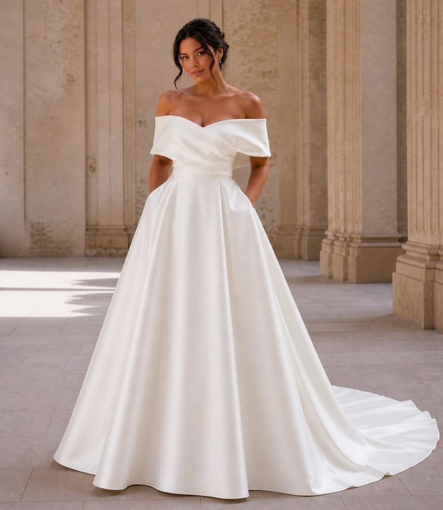 Brides often choose satin wedding dresses for a variety of reasons. Satin is a luxurious fabric that adds elegance and sophistication to a wedding gown. Its smooth and shiny texture creates a timeless and classic look that many brides find appealing. Satin also drapes beautifully, enhancing the silhouette of the dress and giving it a sense of grandeur!
#hääpuku #morsian #häämuoti #häämekko #hääpukuhelsinki