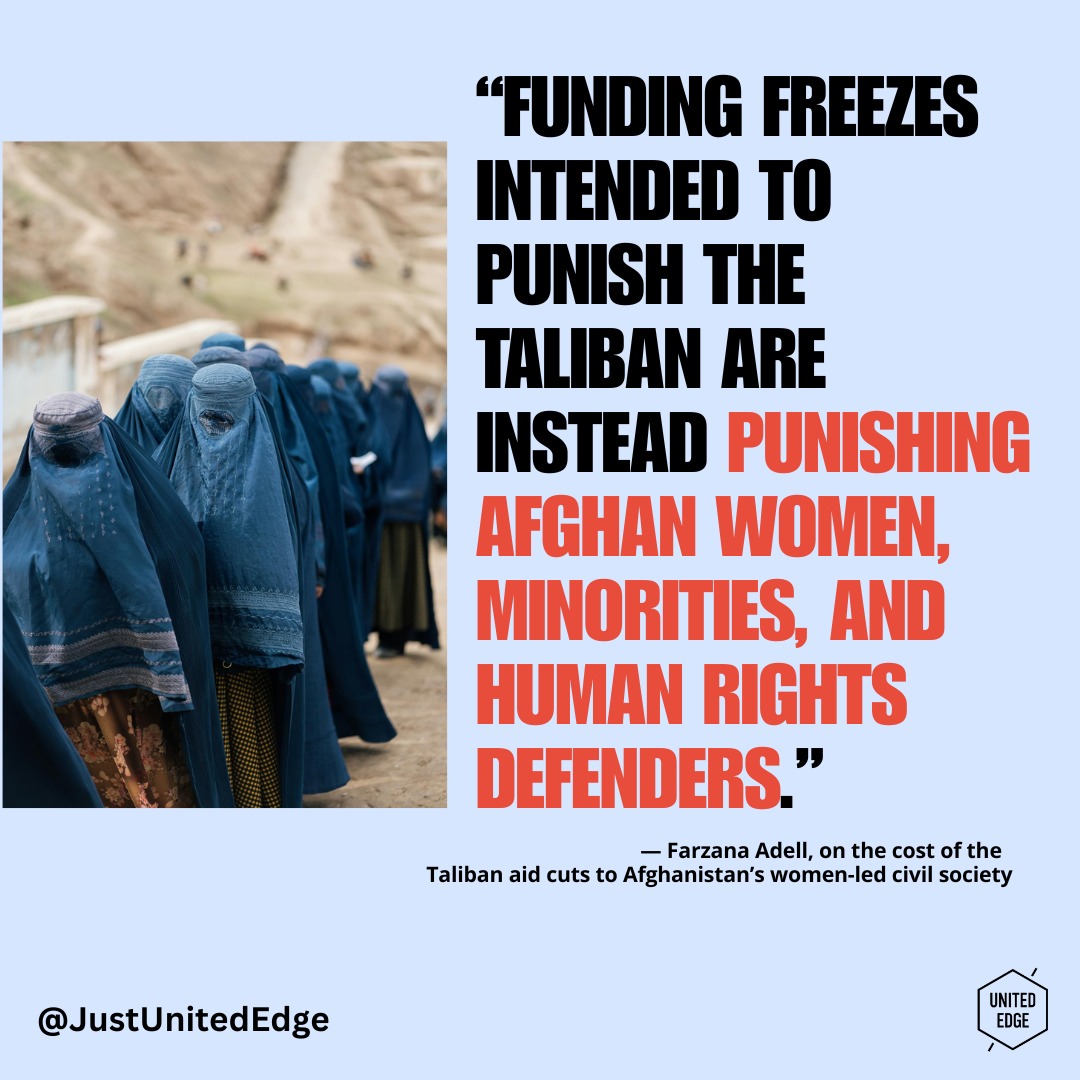 As aid cuts deepen and Taliban restrictions tighten, Afghanistan’s women-led civil society is being pushed to the brink. This powerful piece highlights how grassroots organizations led by women, once lifelines for education, healthcare, protection, and community resilience, are being systematically erased. Yet even amid repression and abandonment, Afghan women continue to organize, resist, and care for their communities. Their struggle is not only a humanitarian issue, but a profound question of global justice, solidarity, and accountability. Read this report by Farzana Adell: https://bit.ly/4dACPal
#AfghanWomen #HumanRights #CivilSociety #GenderJustice #FuturesOfAid