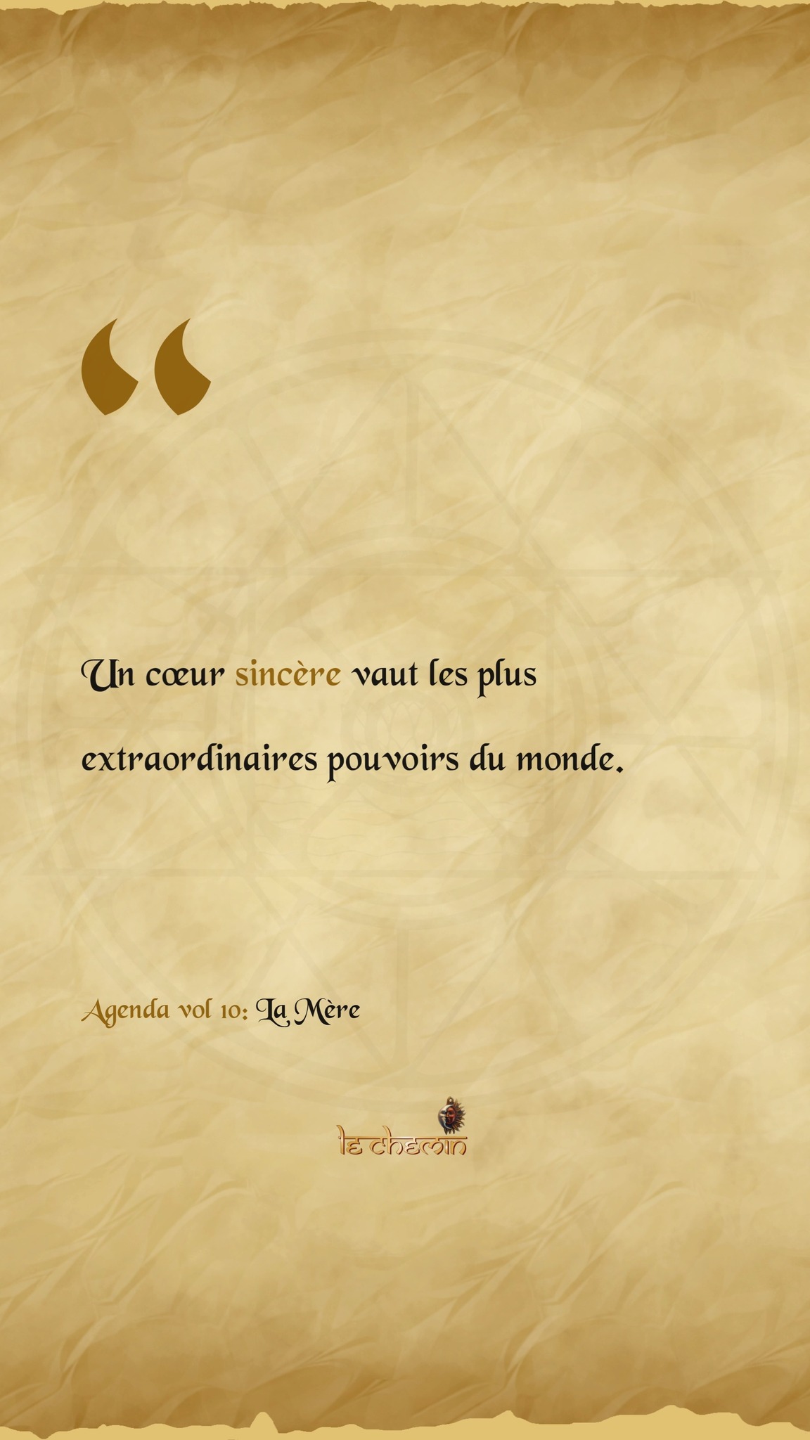 🔸 Le secret d'un coeur sincère ◼️
Face à l'attrait mental ou vital pour les phénomènes occultes, les miracles ou les pouvoirs, la Mère (Mira affirme que rien ne remplace la ferveur, la pureté et la candeur d'un cœur sincèrement offert à l'Œuvre.
#LeChemin #AlchimieInterieure #YogaIntegral #SriAurobindo #LaMere #Supramental #Conscience #EveilSpirituel #Transformation #Souverainete