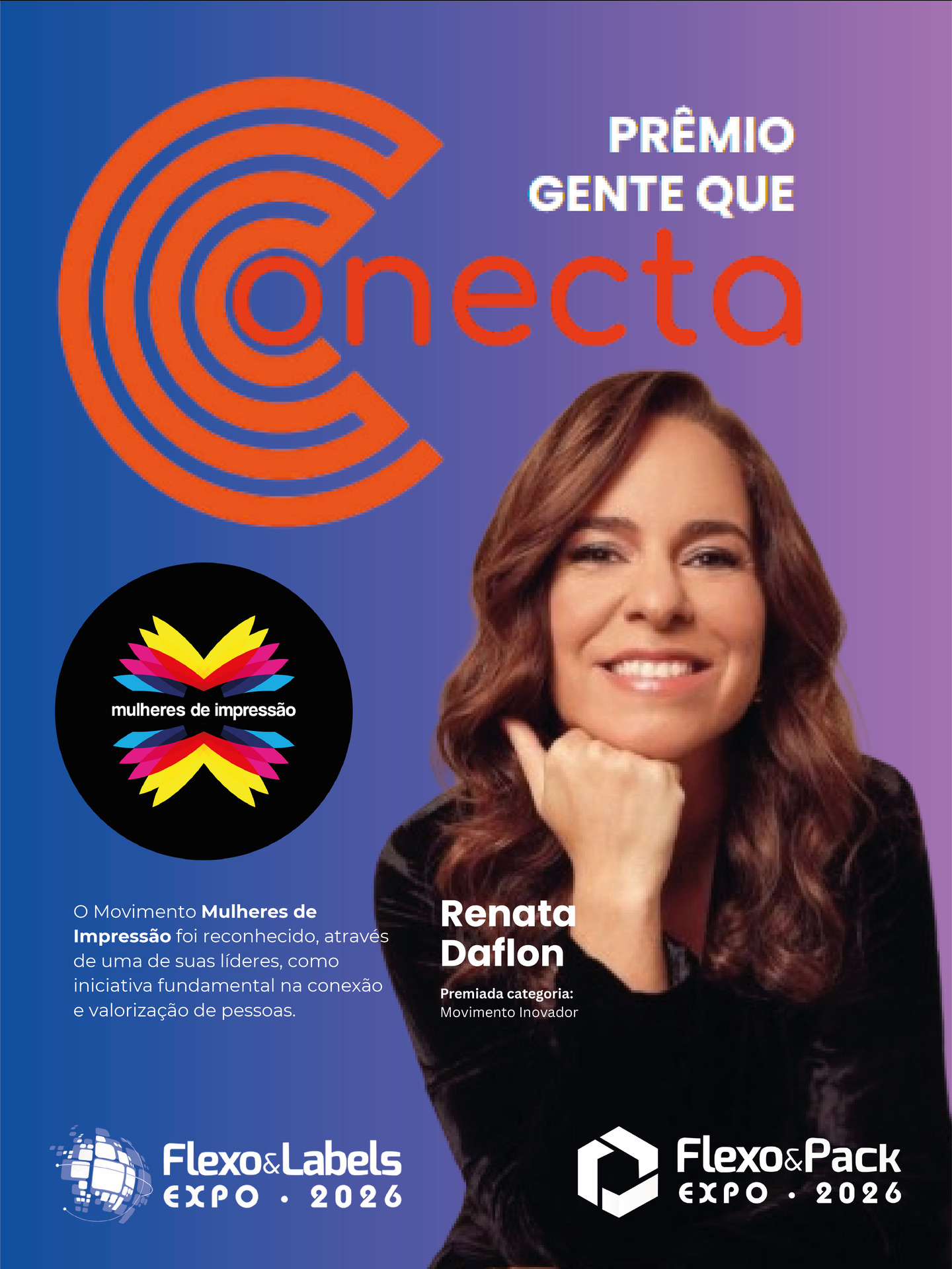 Conectar pessoas também é transformar a indústria. ✨
O Movimento Mulheres de Impressão foi reconhecido no Prêmio Gente que Conecta, através de uma de suas líderes, Renata Daflon, na categoria Movimento Inovador. 💙
Esse reconhecimento reforça a força de uma iniciativa que nasceu para ampliar vozes, gerar conexões reais e valorizar pessoas que constroem, todos os dias, o futuro da indústria gráfica. 🚀
Mais do que um prêmio, esse momento representa a importância de movimentos que abrem caminhos, fortalecem lideranças e mostram que a inovação também acontece quando pessoas se unem por um propósito maior. 🤝
O MDI segue conectando mulheres, empresas, histórias e oportunidades, porque uma indústria mais forte também nasce da representatividade, da colaboração e do protagonismo feminino. ✨
Que venham ainda mais conexões, movimentos e transformações.
#mulheresdeimpressao #MDI2026
