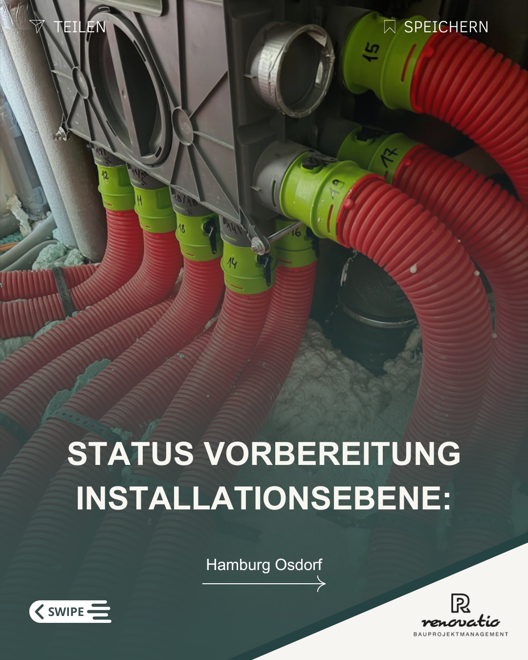 Status Vorbereitung Installationsebene:
Ort: Hamburg Osdorf