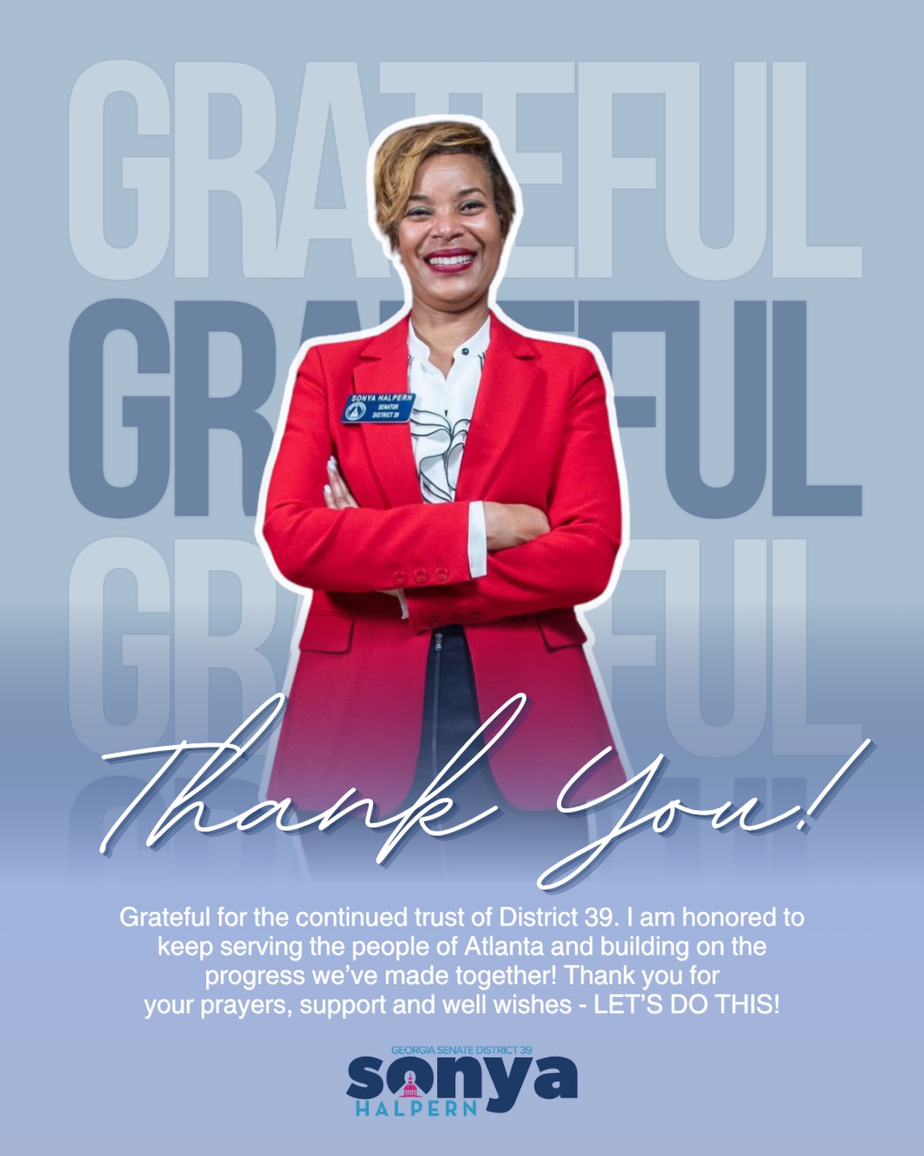 Thank you, District 39. The work continues— I am focused, committed, and rooted in the needs of our community!!! ✔️🩵
#SonyaSays #Sonya4Ga #ThankYou #Community #District39