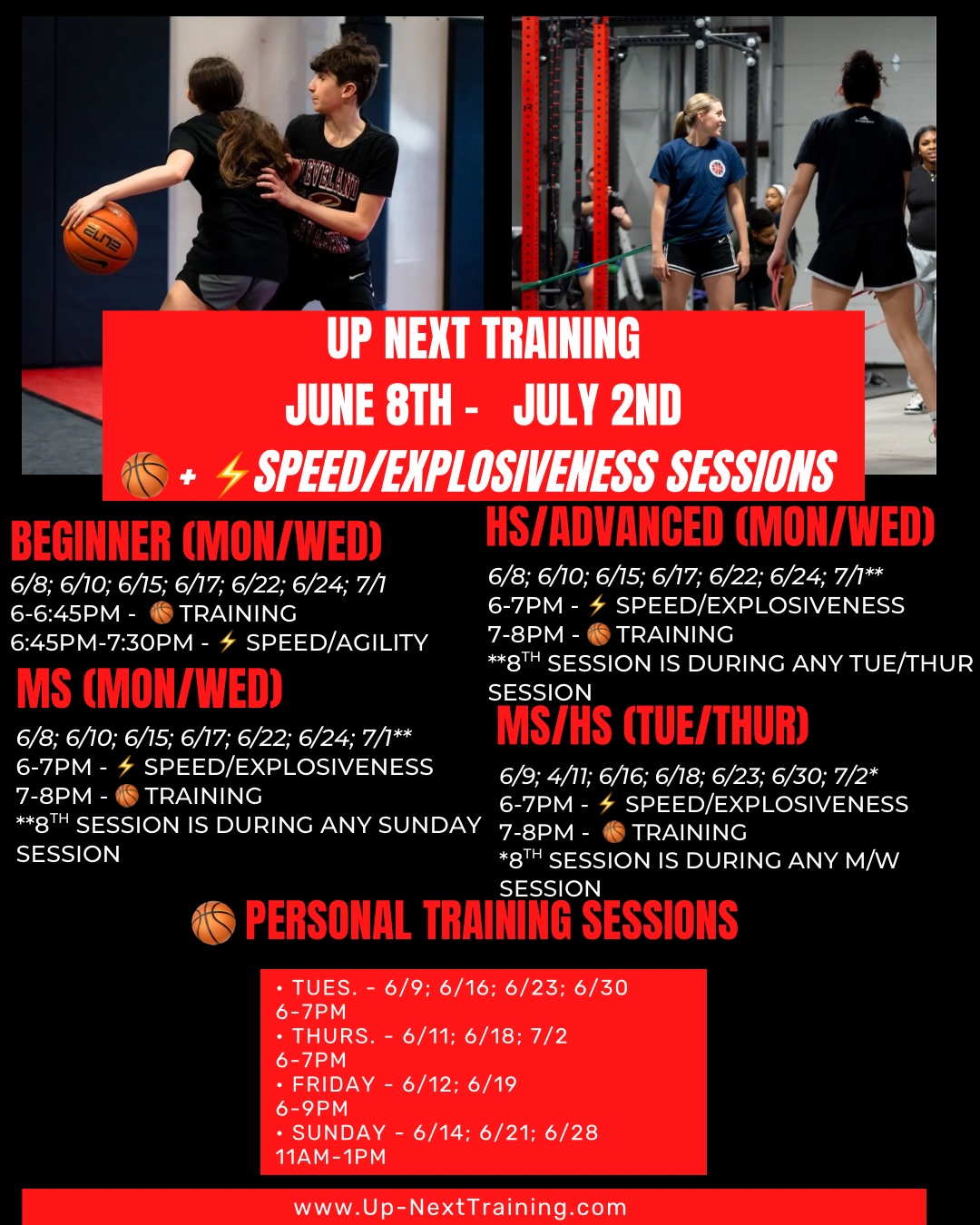 JUNE SCHEDULE DROP
Please DM us if you have any questions. We have MULTIPLE packages available & can create YOU a custom monthly package if you’d like.
Register Here: www.Up-NextTraining.com
OR Click the 🔗 in our bio 👏🏽
Are 🫵🏽 Up Next⁉️
📍| Columbus, OH
#UpNextTraining #UnlockYourPotential