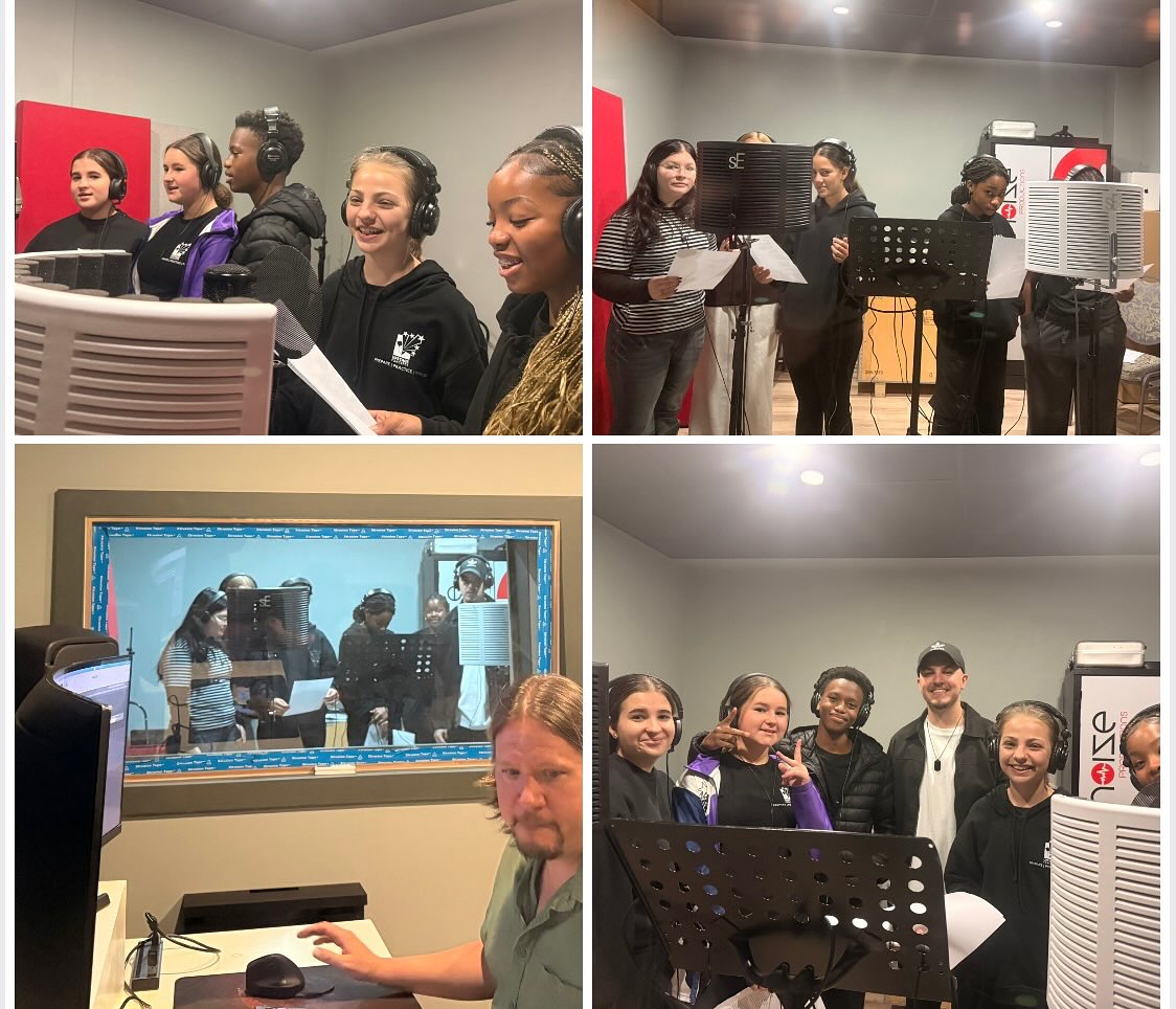 Our vocalists are live in studio today at Good Noise Productions recording our first ever Upstage Concepts song! #soexciting 😁