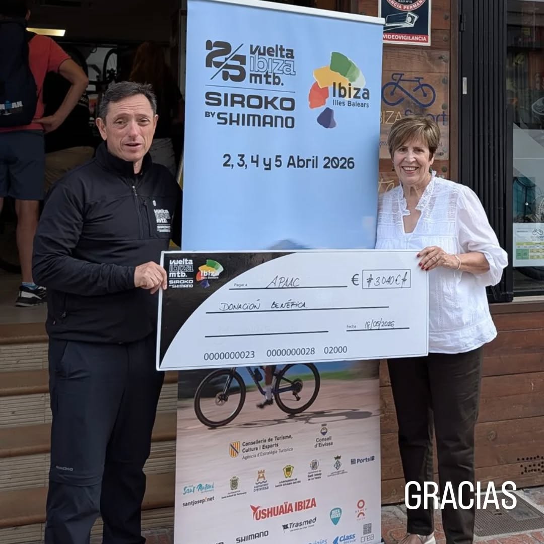 Gracias a la @vueltaibiza por su aportación y apoyo a APAAC.