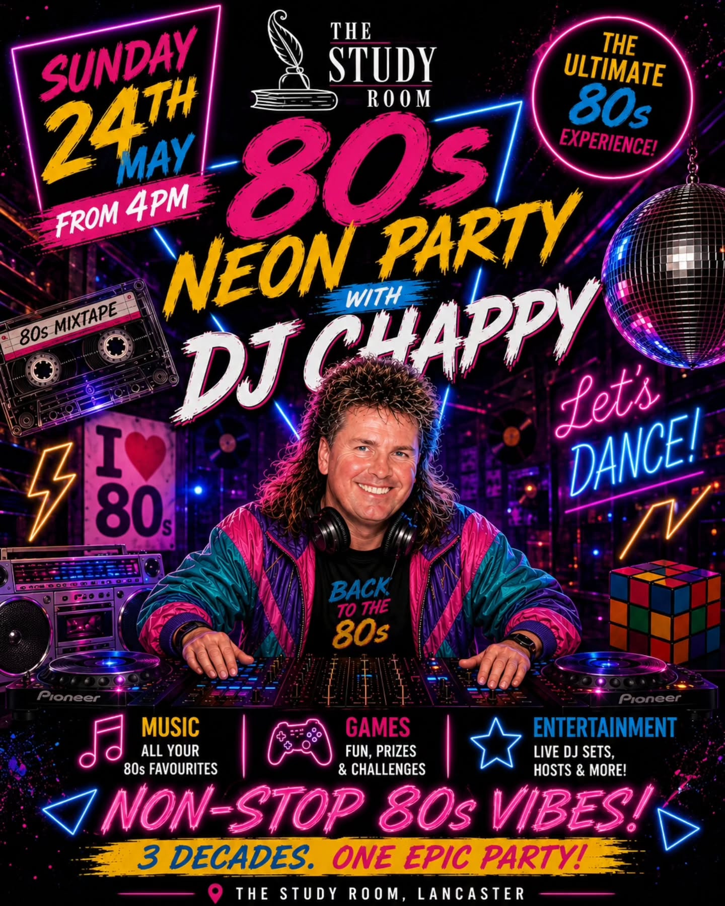 šæ SUNDAY IS GOING FULL 80s šæ
Get ready for the ultimate throwback as DJ CHAPPY takes over The Study Room for an all-out 80s experience ā”šŗ
Expect iconic singalong anthems, cheesy classics, neon, games, entertainment, and pure feel-good party vibes all evening long š¶šŖ©
š§ DJ CHAPPY
š
Sunday 24th May
š From 3PM
š The Study Room, Lancaster
Whether youāre rocking double denim, neon jackets, leg warmers or big hair⦠this is your excuse to go FULL retro š
Grab your crew and letās dance like itās the 80s all over again š„
#whatsonlancaster #lancasterevents #lancasterbar