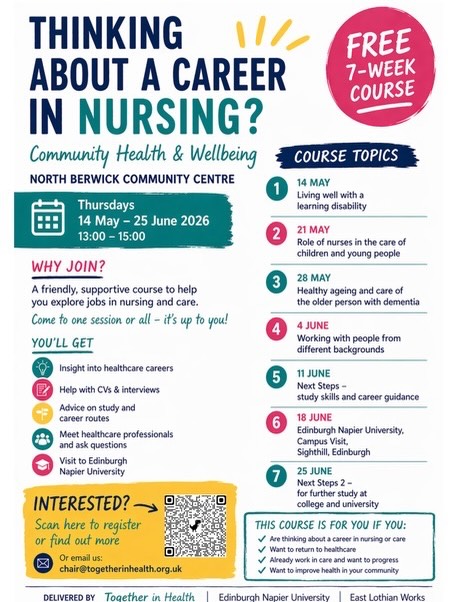 Amazing events at NB Community Centre over the next few weeks. The events are free and all relevant to anyone with an interest in a career in nursing.