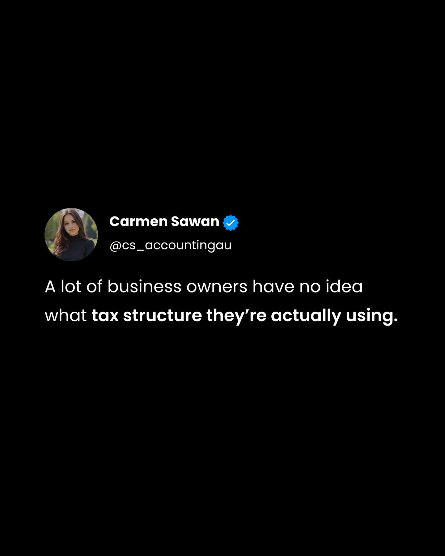 It always surprises me when business owners don’t know what tax structure they are using to run their business. 🤷🏻♀️
This is a big problem because companies, trusts, and partnerships all operate very differently from a tax perspective.
The example I share in this post is one of the most common misunderstandings I’ve seen amongst business owners.
#taxplanning #businessaccountant #accountant #businessadvisory #financialstrategy