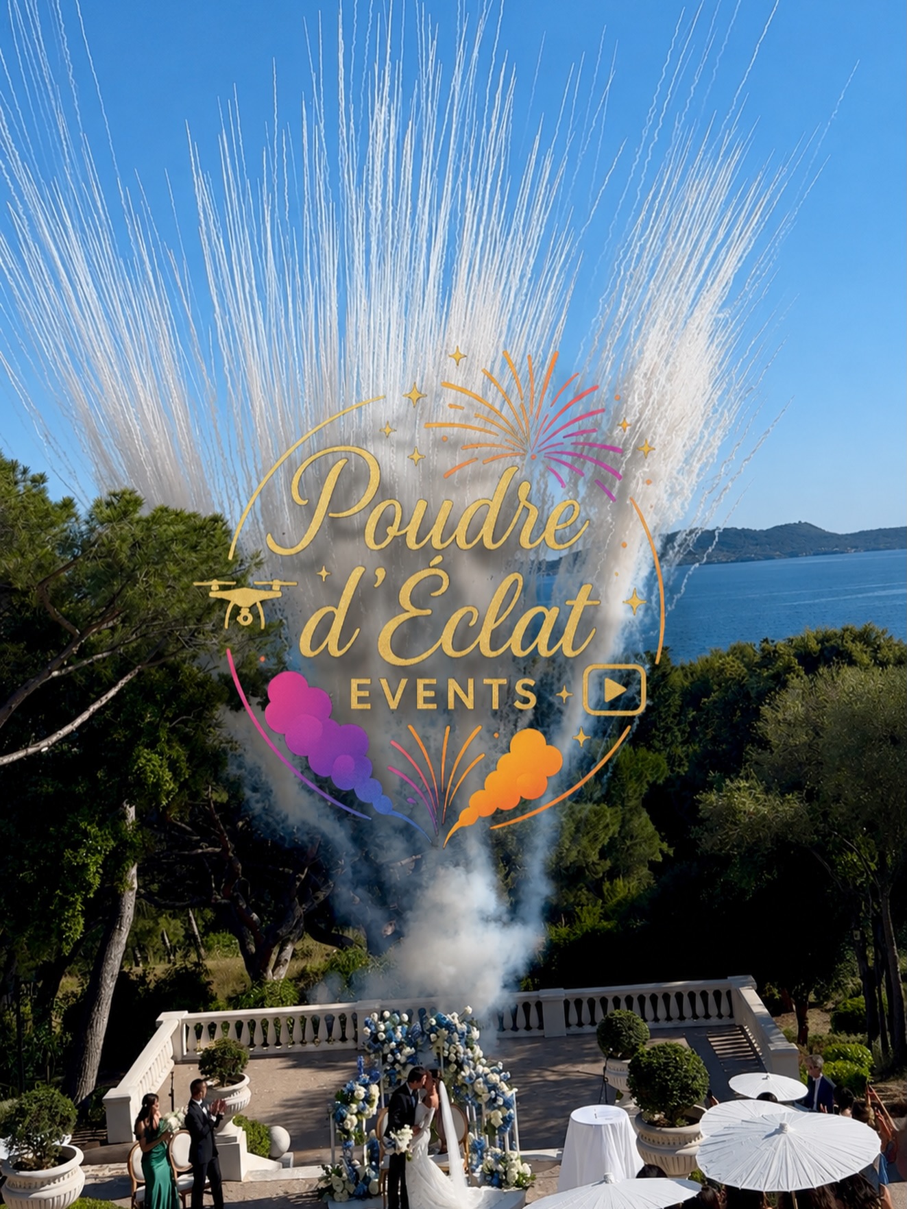 Un final en couleur face à la mer
Merci aux mariés pour leur confiance au Castel Bay.
Feux de jour colorés by Poudre d’Éclat Events @clarah_photo @nature_en_resine @dmvideoproduction @castel_bay @fleurdesel_traiteur @mz_fpv__drone_intense @wedding_dmvideo @by_vanessa_wedding
#feuxdejour #mariagepaca #weddingfrance #poudredeclatevents #artifice