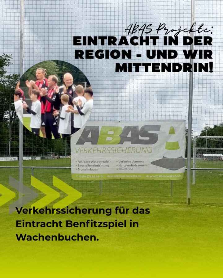 Eintracht-Legenden, 1.350 Fans und wir im Einsatz. ⚽🚧
Beim Aktionstag „Eintracht in der Region“ in Wachenbuchen durften wir die Veranstaltungsabsicherung übernehmen:
Wir haben dabei die Beschilderung für den Parkplatz aufgestellt sowie kleine Sondertafeln und Geschwindigkeitstrichter mit Vollsperrungen.
Bei Veranstaltungen, egal welcher Größe, ist die durchdachte Verkehrsführung enorm wichtig, um die Sicherheit aller Besucher garantieren zu können. Wir freuen uns immer sehr, wenn wir zu einem gelungenen Event und strahlenden Gesichtern beitragen können.
War vielleicht jemand von euch auch vor Ort in Wachenbuchen?
💬 Schreibt es uns in die Kommentare!
#verkehrssicherung #eintrachtfrankfurt #eintrachtinderregion #baustelle