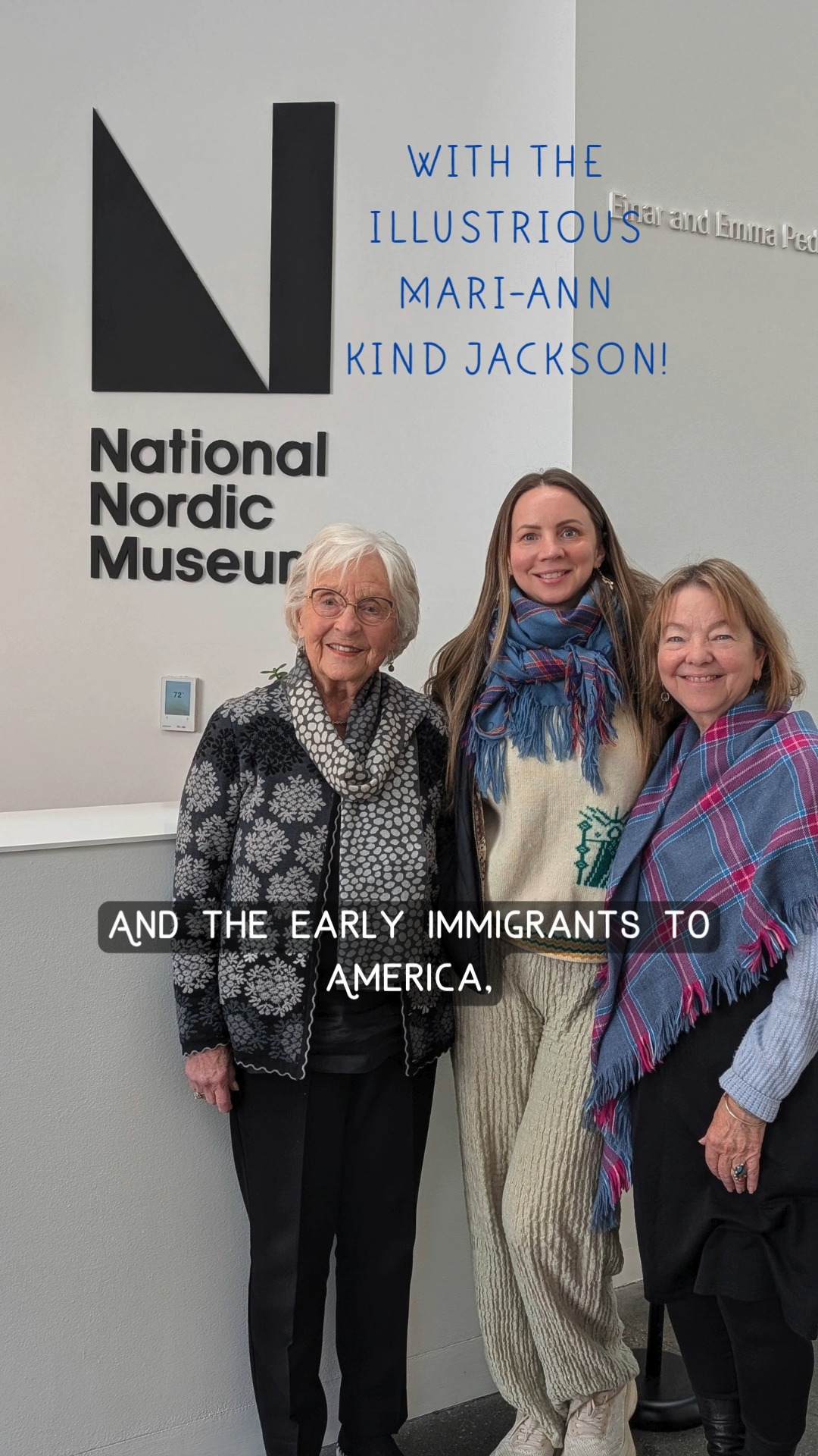 The national Nordic Museum with docent Mari-Ann Kind Jackson is also a gift I got to experience when I was in Seattle last year, thanks to Pacific Sámi searvi!
Norwegian Mari-Ann Kind Jackson has been a part of this museum from the beginning, and it was such a great afternoon for Mary Brandt and I to have this tour with such a knowledgeable and illustrious woman.🌞 Tusen takk! Ollu Giitu! 🙏🤩
This explains the other way that so many Sámis ended up in the US. "THE GREAT IMMIGRATION" in the end of 1800s. These Samis would typically hide their Sámi background, and arrive as any other Norwegians, Swedes, Finns and so forth...
I do recommend a visit to this museum if you are in Seattle!
They had not left out the history of Sámi people - which was a win in itself, but they also had done a great job in how they portrayed the Sámi people there. I was happy to see that 😃
#nationalnordicmuseum #seattle #americansámi #sápmi