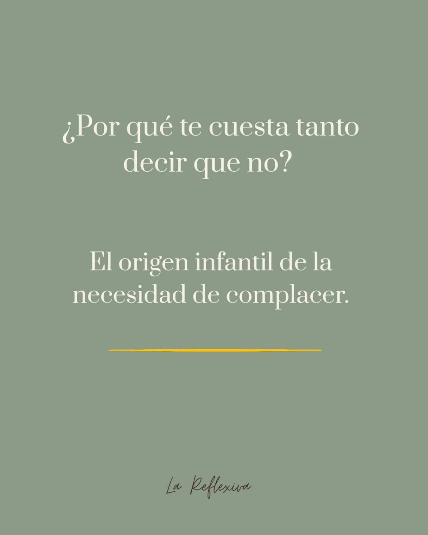 Amiga Reflexiva,
Ninguna mujer nace siendo complaciente.
Esa necesidad de "no molestar" se aprende. A veces pasamos la vida adulta etiquetándonos como "demasiado buenas", "complacientes" o diciendo que simplemente nos cuesta poner límites.
Pero cuando bajamos a investigar las raíces, descubrimos algo más profundo: la complacencia crónica no es un rasgo de tu personalidad, es una estrategia de supervivencia que tu cuerpo diseñó en la infancia.
Para una niña, el rechazo o la distancia emocional de sus cuidadores se siente como un peligro real.
Si en tu entorno aprendiste que para ser vista, amada o estar a salvo debías ser silenciosa, perfecta y adaptarte a las necesidades de los adultos, tu sistema nervioso grabó una regla rígida: ser auténtica es peligroso; complacer es seguro.
El asunto es que hoy sos una mujer adulta, y sostener ese mecanismo infantil te está costando tu propia identidad, tu paz y la calidad de tus vínculos.
Cuando te callás lo que te incomoda para "no armar un problema" con tu pareja, no estás evitando un conflicto. Solo estás mudando el conflicto adentro tuyo en forma de rumiación mental, ansiedad y resentimiento.
Por eso, el circuito casi siempre termina igual: acumulás tanto malestar en silencio que, cuando ya no das más, terminás comunicándote desde el enojo absoluto, el reproche o la distancia fría. Pasás del silencio al estallido.
Dejar de complacer no te vuelve una persona egoísta. Te vuelve una persona soberana.
Sanar implica enseñarle a tu cuerpo que hoy podés sostener la incomodidad de un "no" para poder habitar un "sí" que sea verdadero.
En la Fase 1 (Limpieza) de Travesía, nos ponemos el traje de investigadoras para ir directo a la raíz de estas lealtades invisibles con el pasado.
Desarmamos el miedo a ser rechazada para que puedas recuperar tu eje, tu espacio y tu voz desde la madurez, no desde la alerta.
El próximo viaje en grupos pequeños está por comenzar. Comentá la palabra TRAVESÍA acá abajo y te envío de forma privada el mapa completo del programa para que analicemos tu situación.
Te leo en comentarios: ¿Lográs identificar en qué situaciones de tu día a día se activa hoy esa necesidad de complacer? 👇