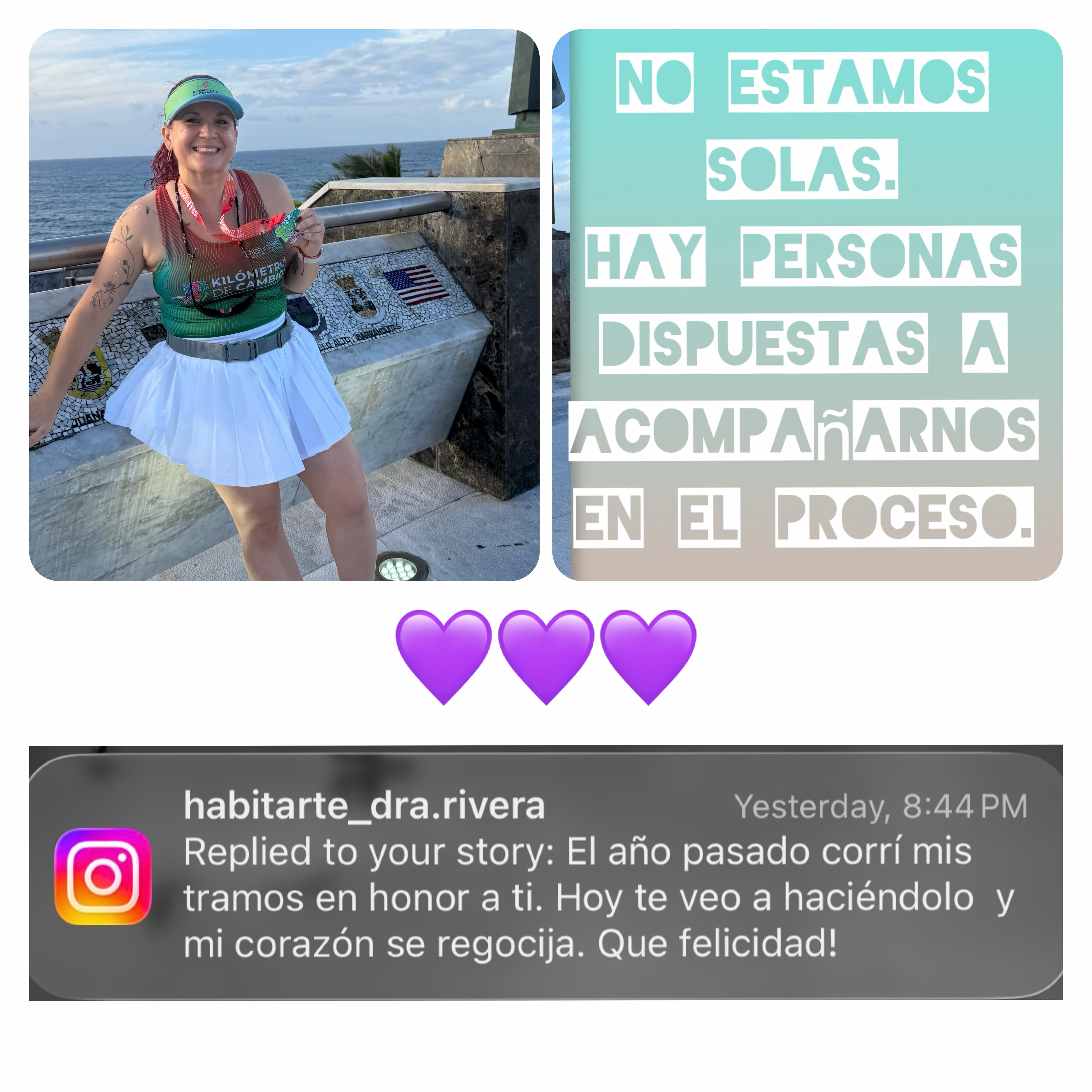 Este año corrí mis tramos de Kilómetros de Cambio para sanar en voz alta y para levantar la voz por todas aquellas que viven violencia en silencio.
Pero alguien muy especial me recordó algo que me tocó profundamente:
el año pasado, ella corrió sus tramos en honor a mí… mientras me acompañaba en mi proceso. 🤍
Y ahí entendí que, aunque muchas veces el dolor nos hace sentir aisladas, no estamos solas.
Hay personas dispuestas a caminar con nosotras, a sostenernos, a creer en nuestra capacidad de volver a empezar aun cuando nosotras mismas no podemos verla todavía.
A veces una comunidad comienza con una sola persona que decide decir:
“Estoy aquí. No tienes que pasar esto sola.”
Si estás intentando salir, sanar, reconstruirte o simplemente sobrevivir un día más… quiero que sepas esto:
hay una comunidad lista para apoyarte.
Hay vida después del miedo.
Hay fuerza después del silencio.
Y hay personas que van a celebrar contigo cada paso que des hacia tu libertad. ✨
Gracias mil @habitarte_dra.rivera
#KilómetrosDeCambio #SanarEnVozAlta #NoEstasSola #ViolenciaDoméstica #Resiliencia