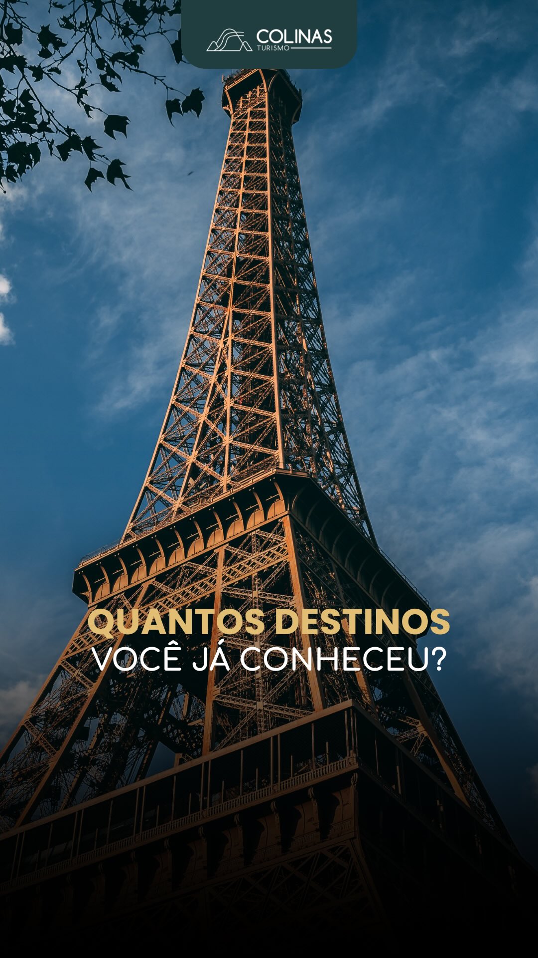 Será que você faz parte dos 80%? 👀🌎
Seja para carimbar o passaporte em Paris, curtir a magia de Orlando ou aproveitar o visual do Rio de Janeiro, a gente sabe que cada viagem dessas deixa memórias para a vida toda.
E se você quer começar a riscar esses destinos da sua lista com tudo planejado e sem perrengues, a Colinas te ajuda!
Conta aqui nos comentários: quantos desses destinos você já conhece? 👇
