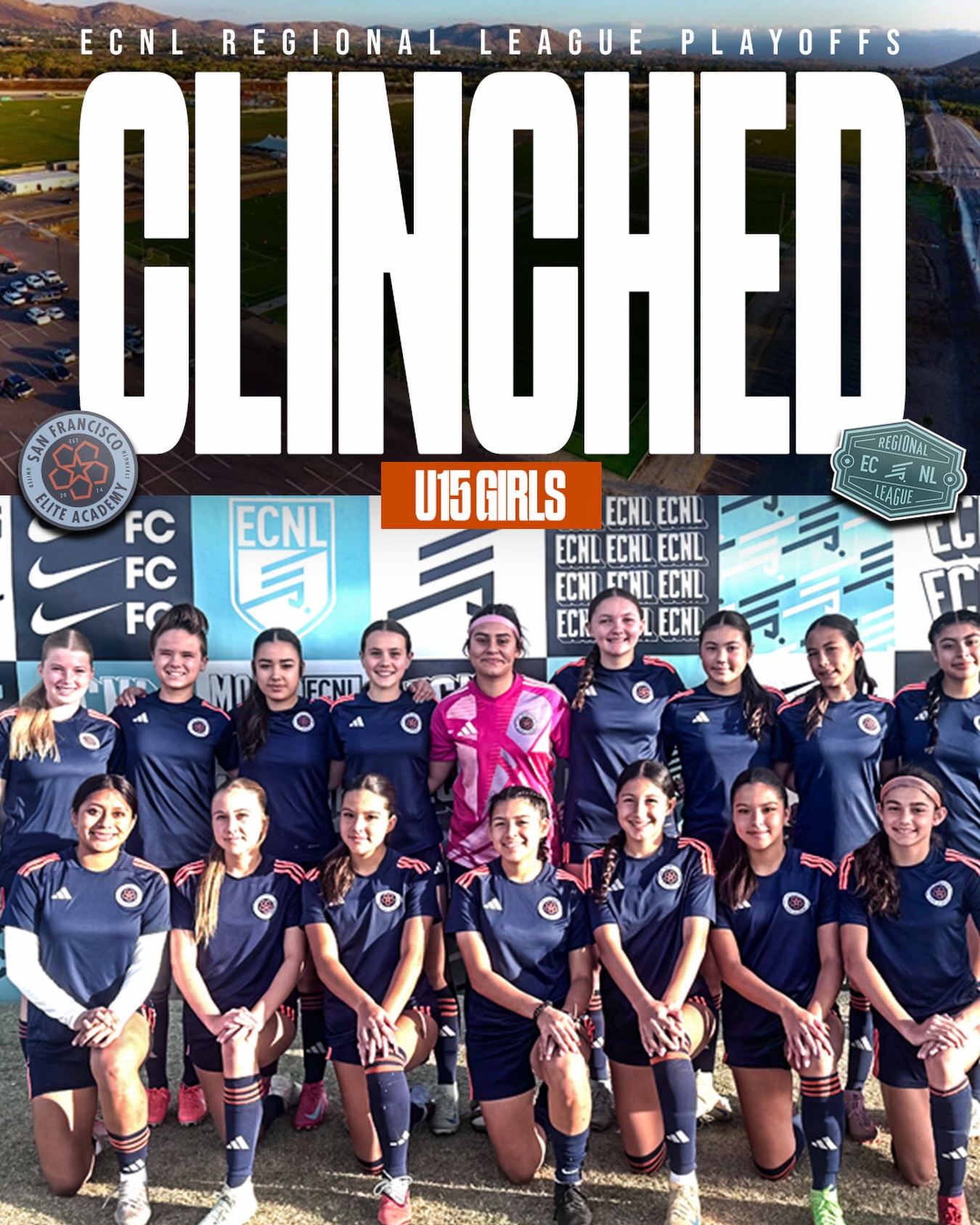 For some of these girls, this journey started more than 6 years ago.
They’ve grown up in this club together, developing year after year into the team they are today.
Now, for the second year in a row, this special group has punched their ticket to the @ecnlgirls RL Playoffs in Norco next month, all while competing a year up throughout the season.
Huge congratulations to Coach Kyle Valentine and our U15 Girls ECNL RL squad. We are incredibly proud of their growth, commitment, and everything they continue to accomplish together.
#ForTheBay | #SiempreComoUno
