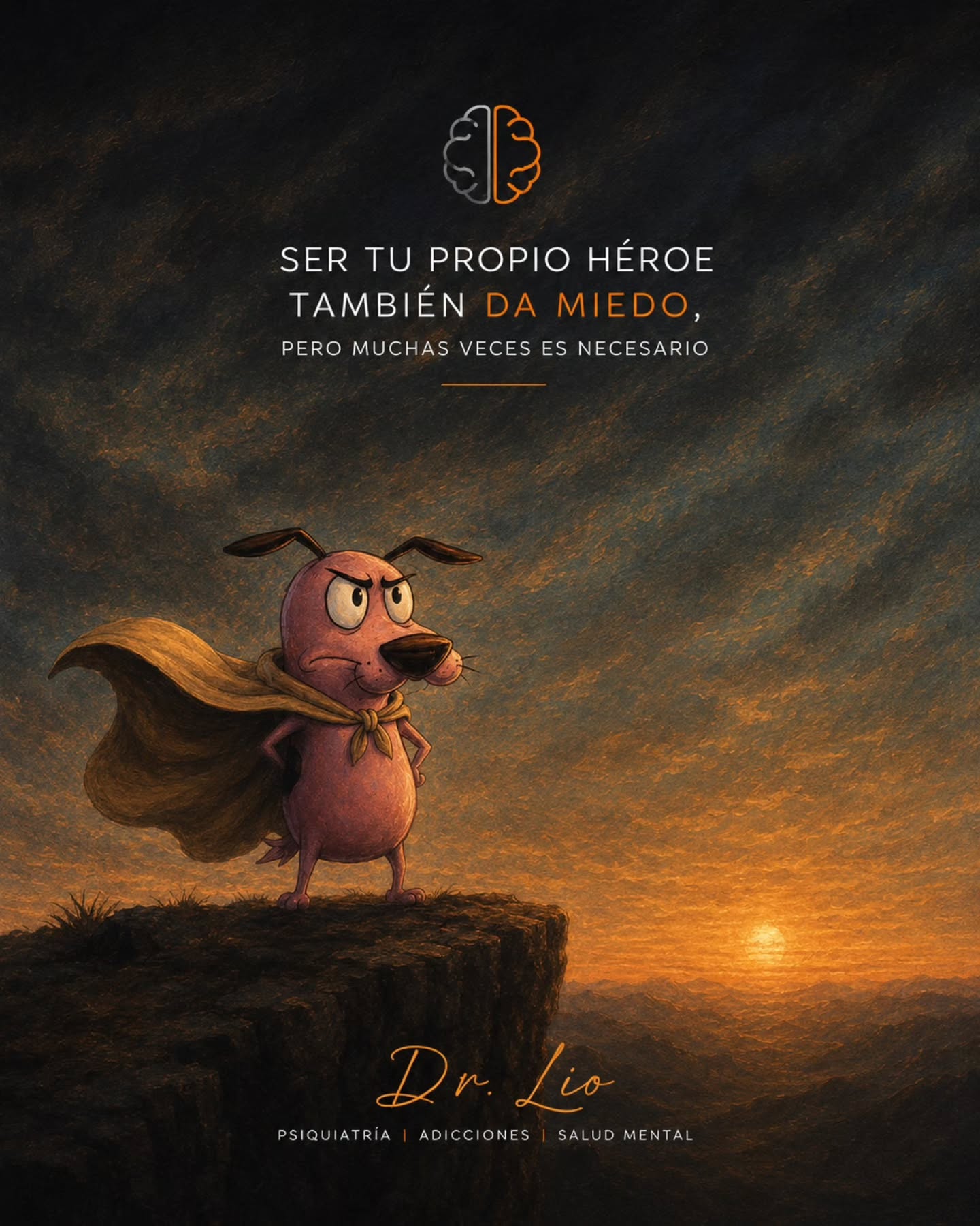 💜 A veces la vida da miedo… pero como Coraje 🐶, seguimos adelante aunque tengamos miedo.
El valor no es no sentir temor, es continuar a pesar de él ✨
#Coraje #SaludMental #Resiliencia #DrLioPsiquia #BienestarMental