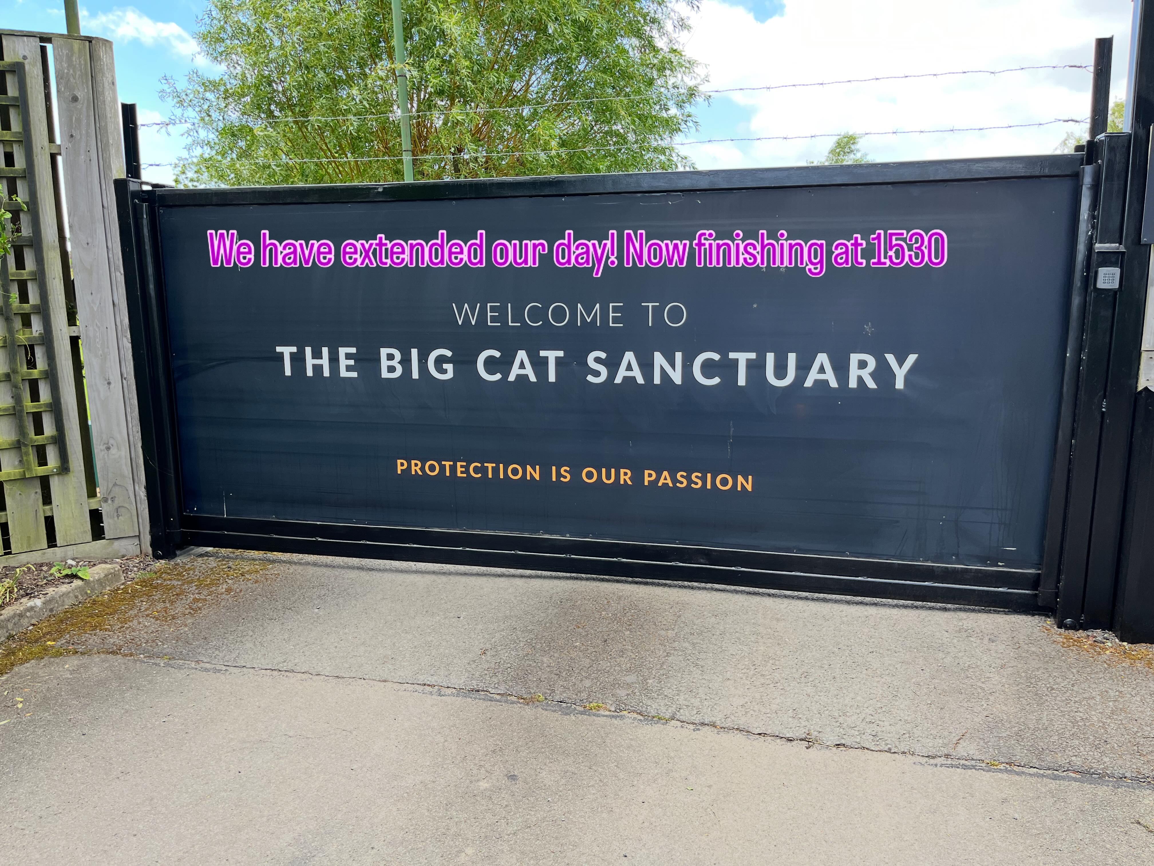 We have extended the fun!
For those of you joining us for either of our Big Cat CPD days, the day will now finish at 1530 instead of 1500, giving you even more time with the Big Cats 🐅🐯🐈❤️