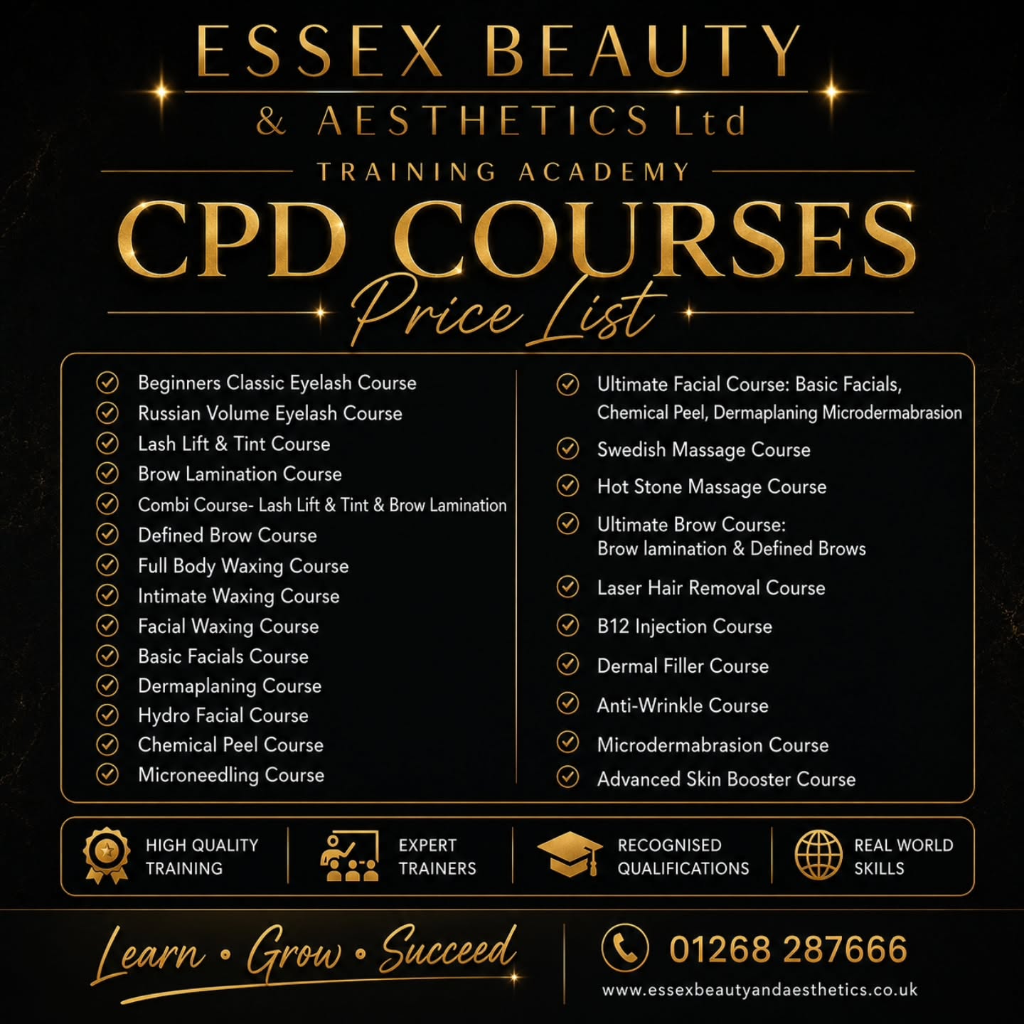 Looking to add new treatments to your business or start your beauty career?
Our CPD accredited training courses at Essex Beauty & Aesthetics Training Academy are designed to help you gain practical skills, confidence, and industry knowledge in a real working salon environment 🤍
We offer a wide range of CPD courses including: ▫️ Eyelash Extensions
▫️ Brow Lamination
▫️ Lash Lift & Tint
▫️ Dermaplaning
▫️ Hydro Facial
▫️ Chemical Peels
▫️ Microneedling
▫️ Laser Hair Removal
▫️ B12 Injections
▫️ Dermal Fillers
▫️ Anti-Wrinkle Treatments
…and many more ✨
✔️ Beginner friendly options available
✔️ Small class sizes
✔️ Hands-on practical training
✔️ Ongoing support
✔️ Learn in a real salon environment
✔️ Fast-track your beauty career
💳 Payment plans available including Klarna & Clearpay
📍 Basildon, Essex
📞 01268 287666
🌐 www.essexbeautyandaesthetics.co.uk
DM us for dates, prices & course information 🤍