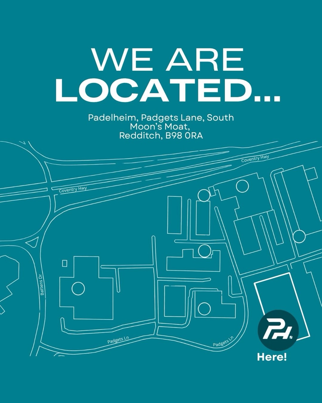 You will find Padelheim in Moon’s Moat, Redditch, on Padgets Lane, right next to Arrow Valley Park.
A location designed to be easy to reach, with space to play, train and spend time before or after your session.
A new destination for padel, fitness and social energy in Redditch.
#Padelheim #Redditch #PadelRedditch #ArrowValleyPark #PadelUK