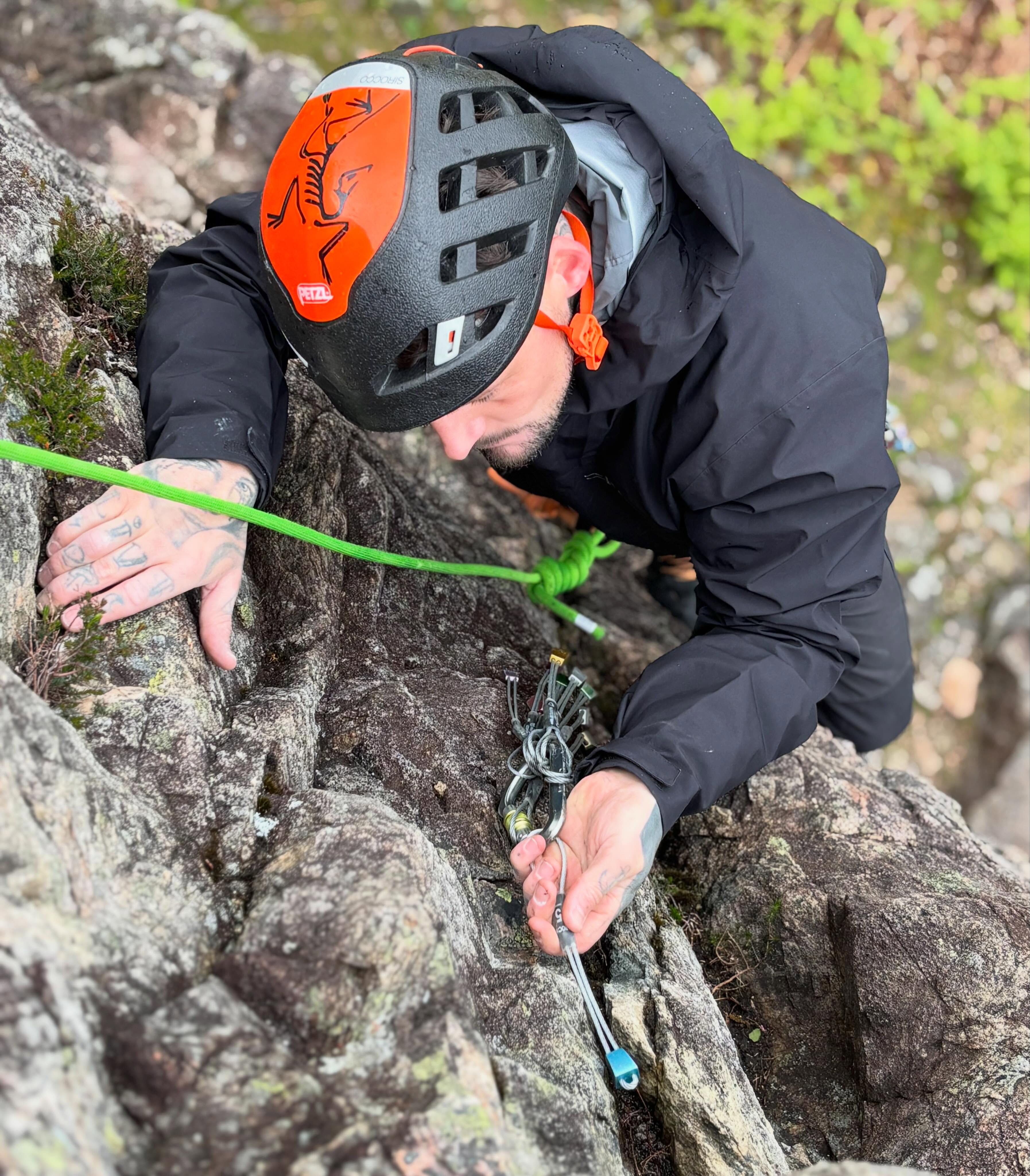 Dodging yesterday’s weather while delivering some trad coaching and helping Jack develop his climbing 🌦️🧗♂️
Jack has joined me for a few guided days now, and he climbs well. Today was all about bringing his technical skills up to match his physical climbing, so he can enjoy trad safely and with more confidence 💪
We spent the day placing gear and mock leading on two slightly steep VS routes at Sticklebarn Crag, as well as covering:
• Judging and rating gear placements - nuts and cams
• Building belays using IDEAS
• Belays with slings and belays with the rope
• Crag safety and personal safety near an edge
• Rigging top ropes
• Belaying from above, including holding the weight of a climber and lowering
• Personal abseils
• Mock leading: setting up for climbs, route tactics, route reading and psychological considerations 🧠
A great day of focused learning and solid progress 👏 looking forward the next day we have together and getting Jack on sharp end for real!
@ami_professionals
#TradClimbing #LakeDistrictClimbing #ClimbingCoaching #ClimbSafe #TradIsRad
