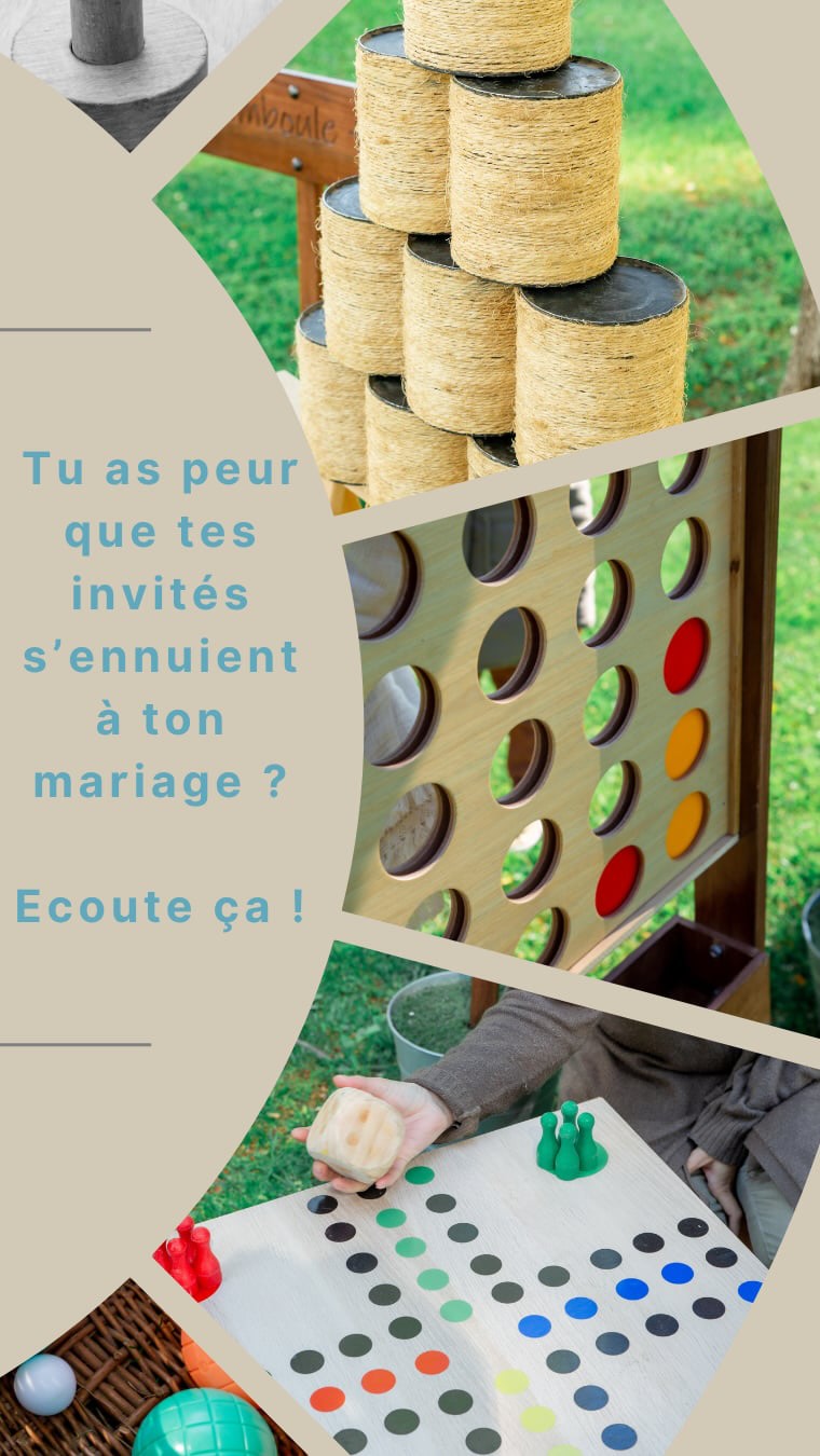 🎯 Si toi aussi, tu as peur que tes invités s’ennuient à ton mariage, écoute ça ! 🎲
Tu organises ton mariage depuis des mois et je comprends que tu es envie que tout soit parfait.
Moi je peux t’aider à trouver les animations idéales !
Si tu as envie que tes invités passent un bon moment et de trouver les animations idéales, abonne toi tu vas sûrement trouver ton bonheur !!
#mariage #herault #jeuxenbois #amusement #rire