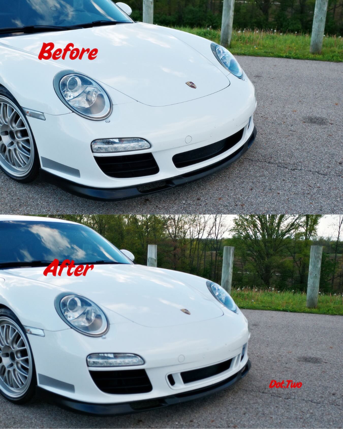 Transformation Tuesday with our Porsche 911 997.2 Carrera. Aero kit look installed in 90 seconds for less the price of a cup 2.
#997aerokit #dottwodesign #porschecarrera2