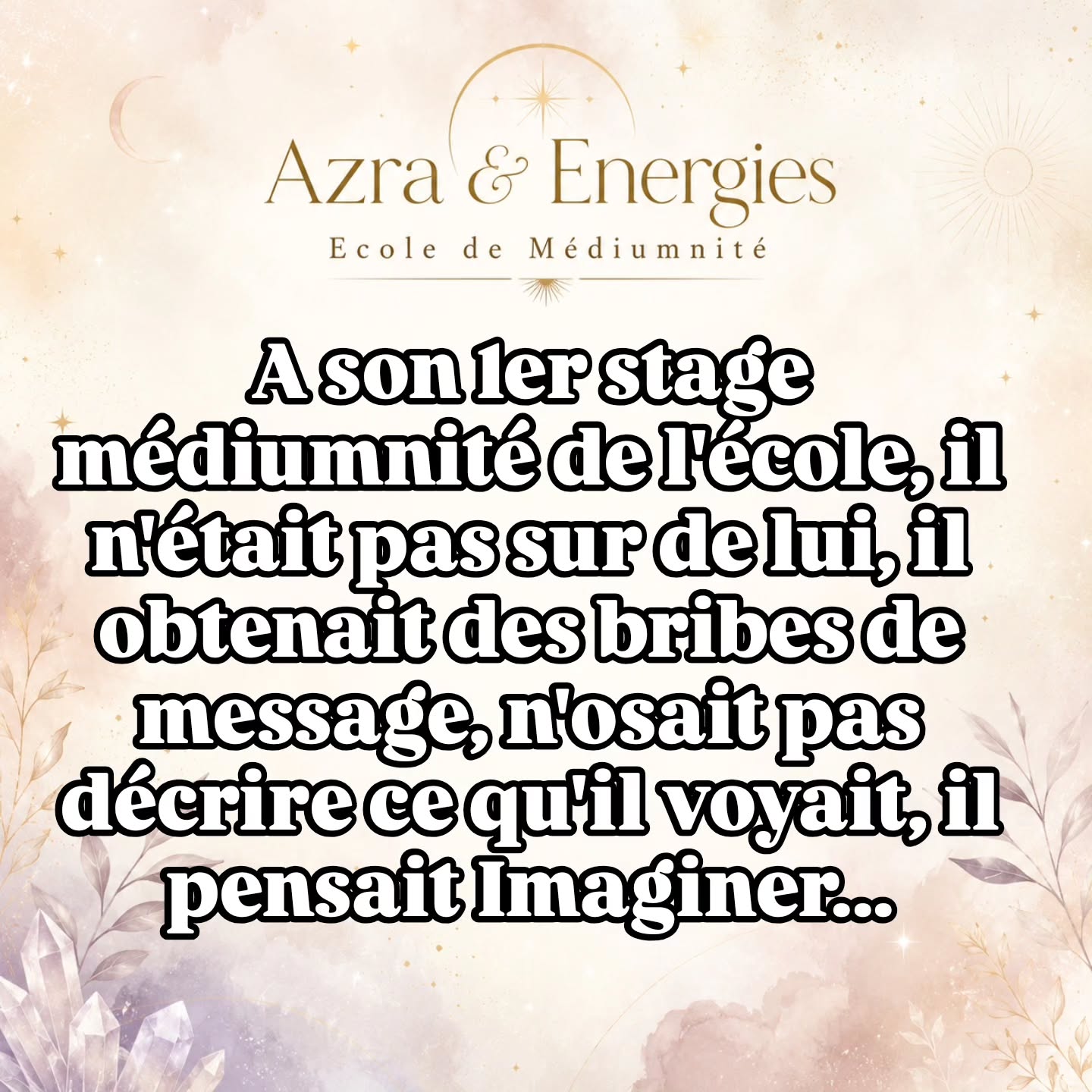 L'école de médiumnité Azra & Energies ce sont des formations soins émergétiques, médiumnité et hypnose régressive. Débutants bienvenus, pas besoin d'avoir un don au départ. Beaucoup d'élèves ne perçoivent rien avant de commence et découvrent leur médiumnité à l'atelier gratuit, stages débutant et sur le cercle. Viens nous rejoindre ! Lien un peu plus bas sur instagram ⬇️ ou en commentaire sur facebook 🤗
#mediumnite
#ecoledemediumnité