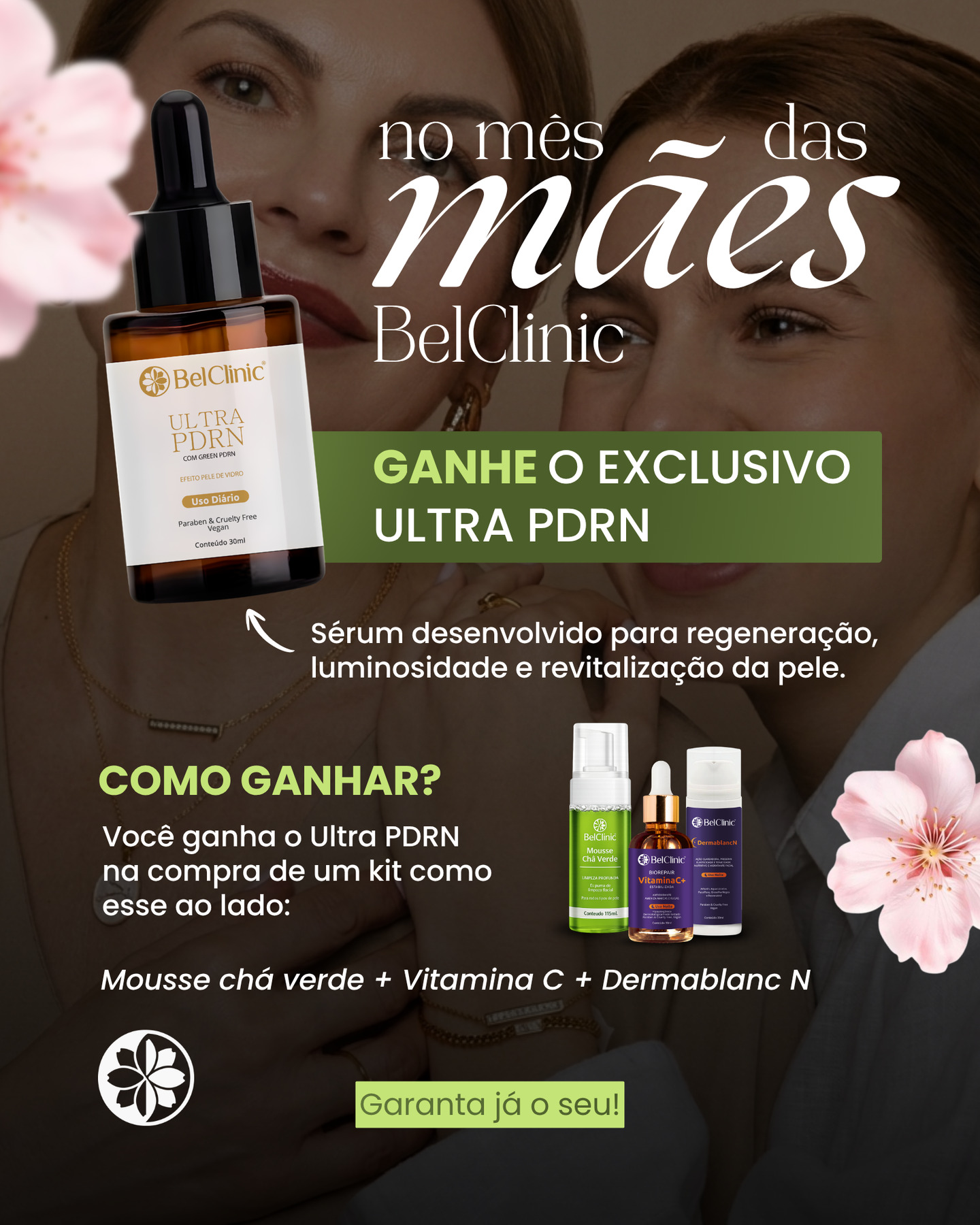 Neste mês das mães, o cuidado vai além do presente. 🌸
O Ultra PDRN BelClinic foi desenvolvido para ajudar na regeneração, luminosidade e revitalização da pele, promovendo uma aparência mais saudável, firme e iluminada ao longo do tempo.
✨ E você ganha o exclusivo Ultra PDRN
na compra do kit com:
🫧 Mousse Chá Verde
✨ Vitamina C
🎯 Dermablanc N
Uma combinação pensada para limpar, tratar manchas, uniformizar o tom da pele e potencializar a qualidade da pele no dia a dia.
💚 Um cuidado completo para quem merece se sentir bem na própria pele.
🌸 Promoção exclusiva do mês das mães.
Garanta já o seu pelo link da bio.