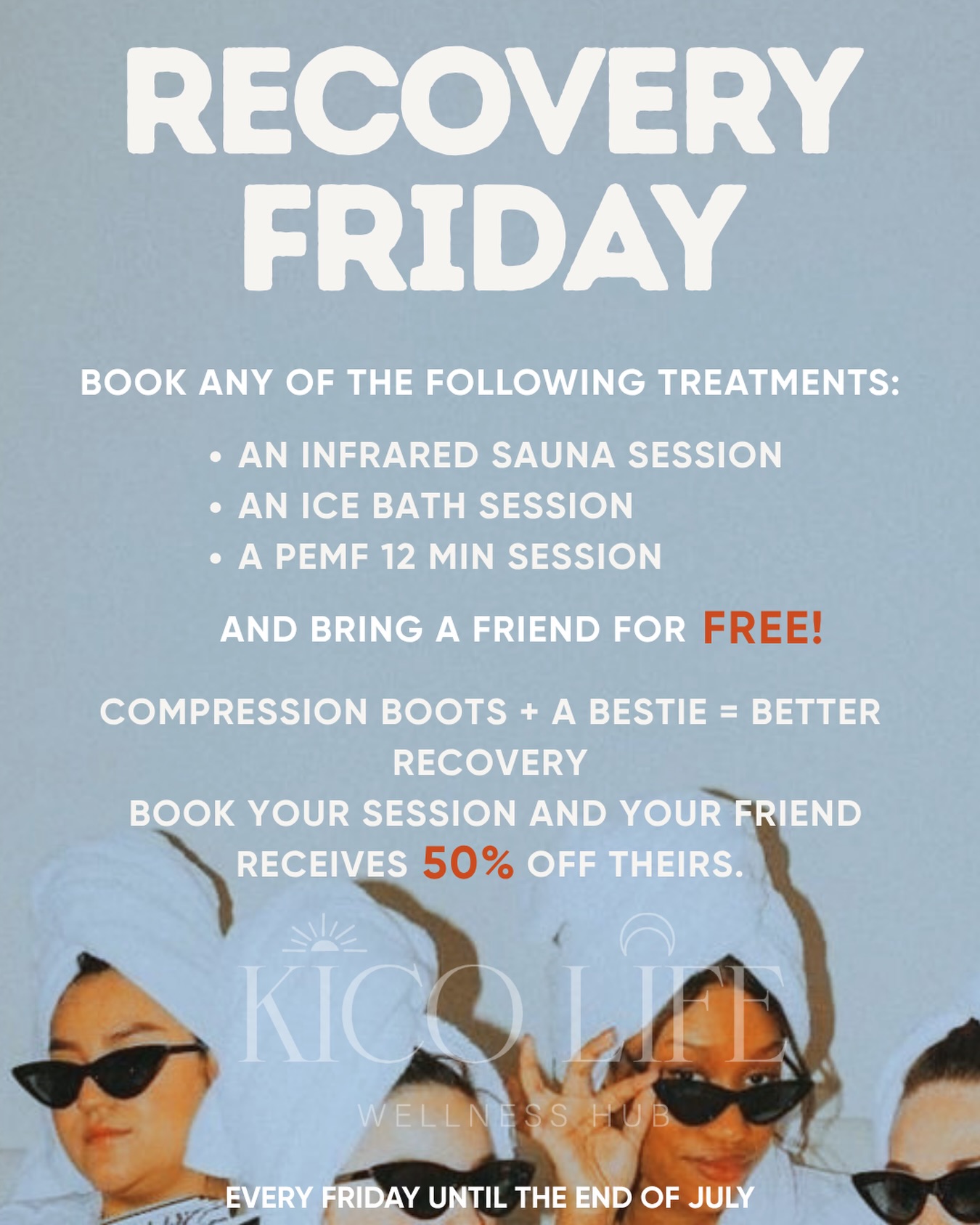 Recovery is cheaper than therapy… especially when you split it with a friend 👀
Bookings are essential